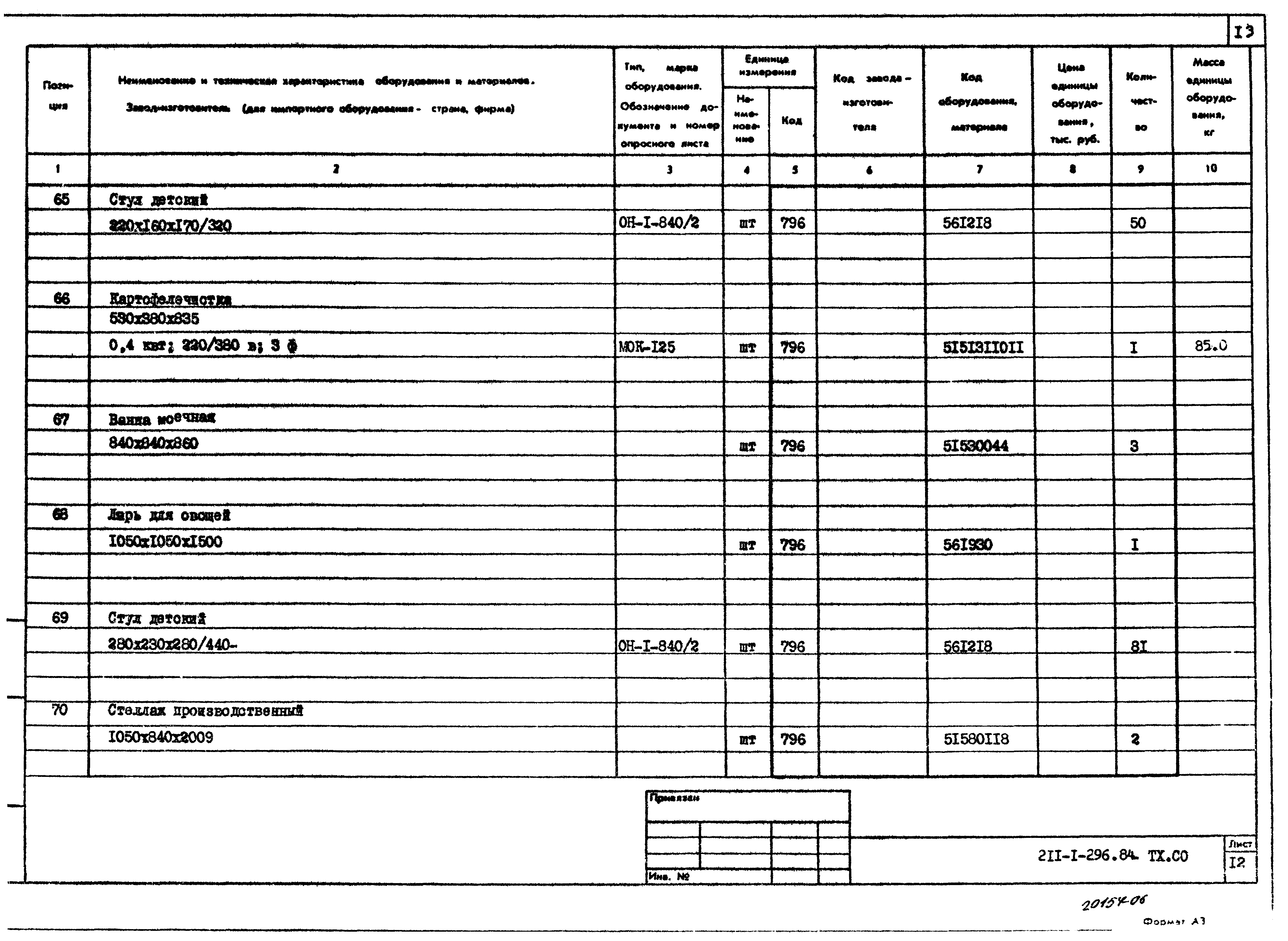 Типовой проект 211-1-296.84