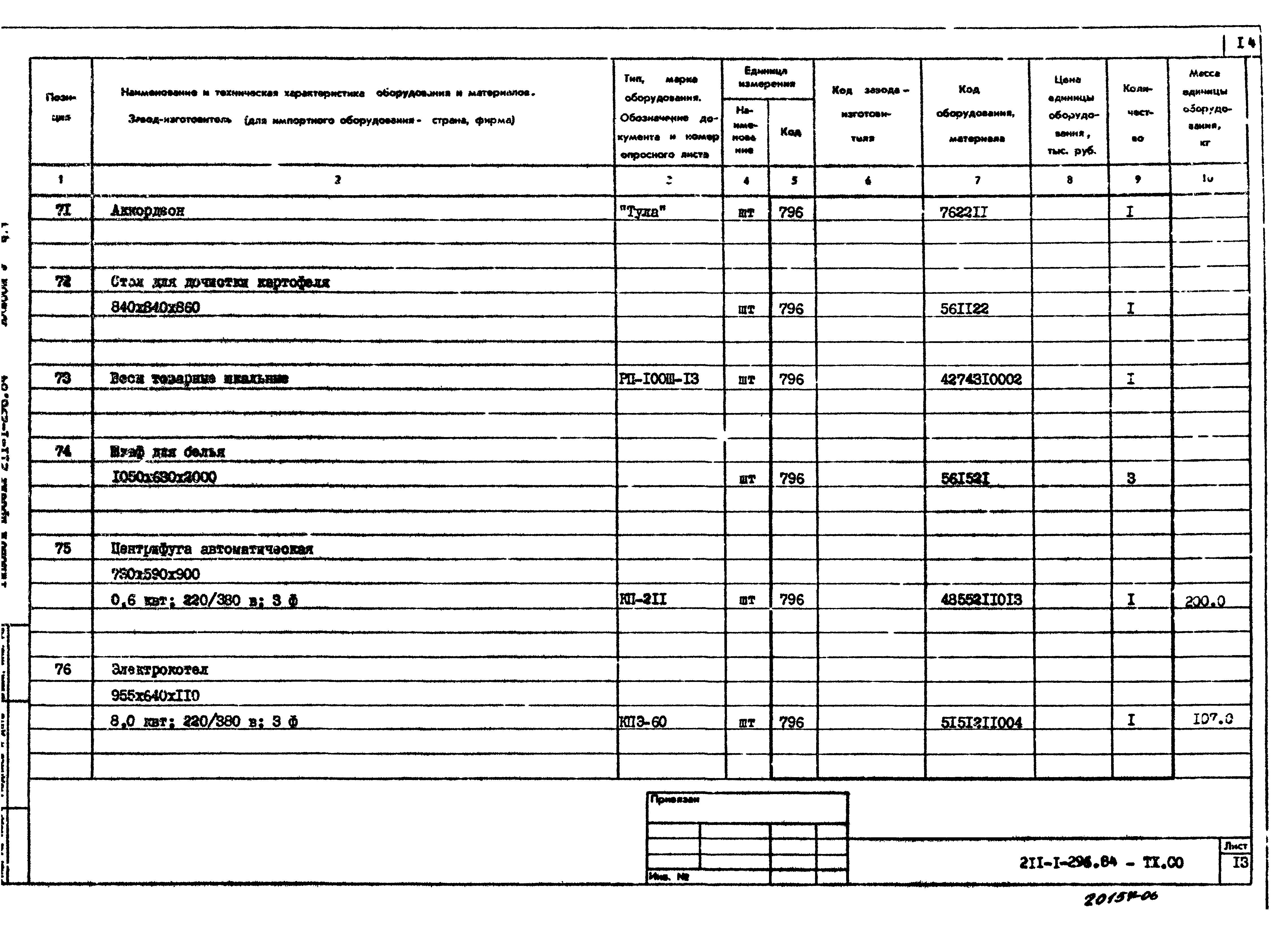 Типовой проект 211-1-296.84