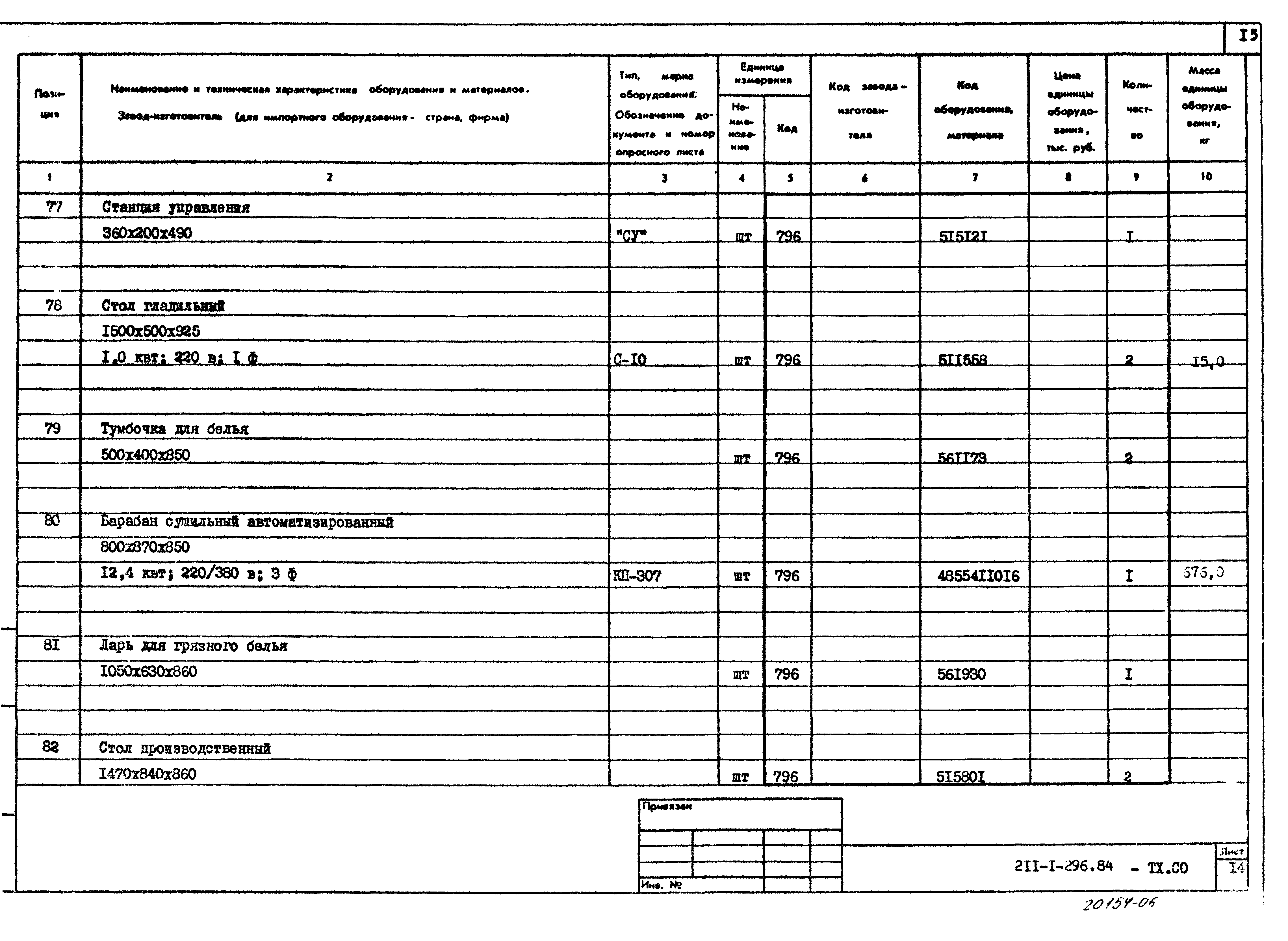 Типовой проект 211-1-296.84