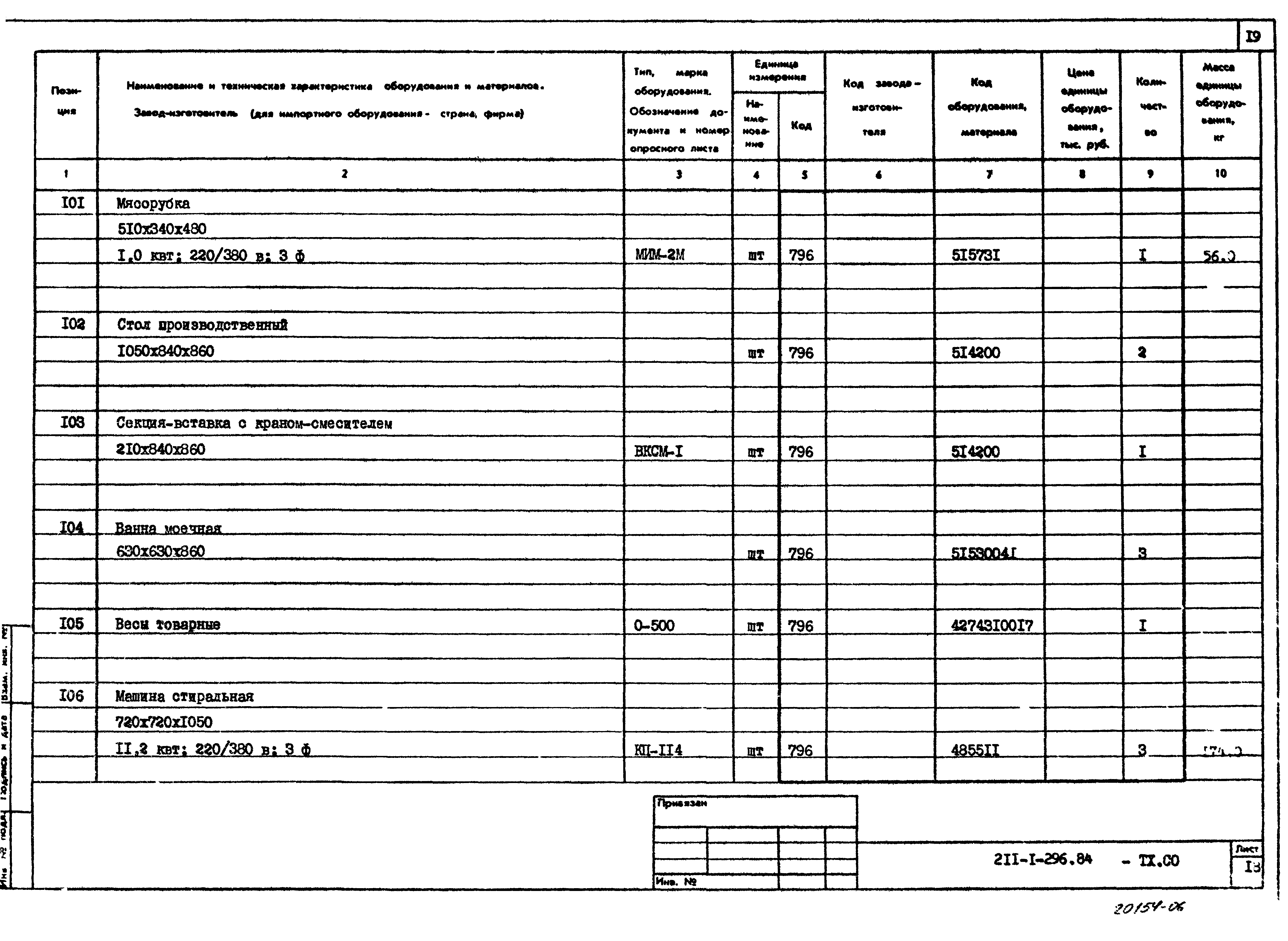 Типовой проект 211-1-296.84