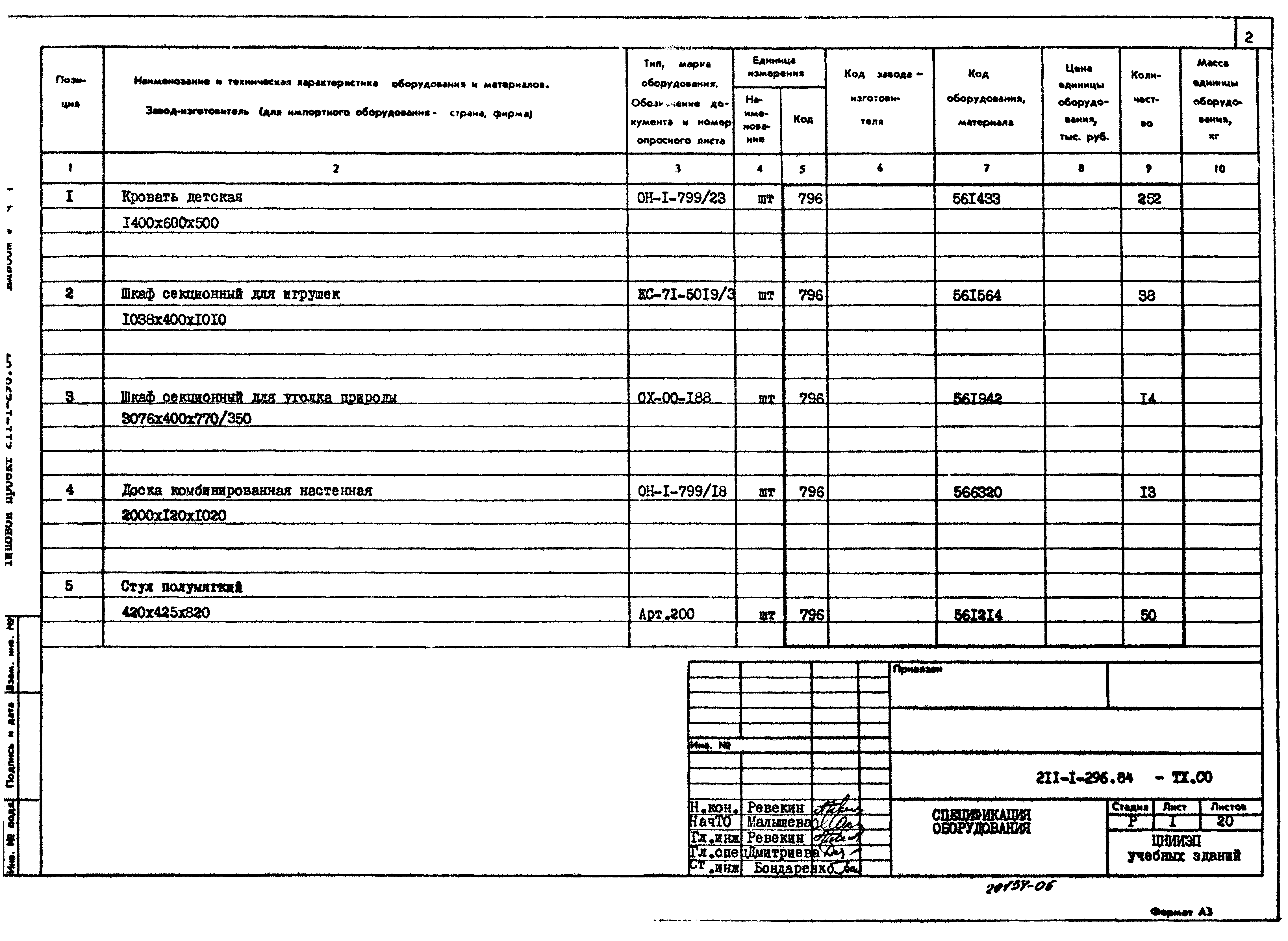 Типовой проект 211-1-296.84