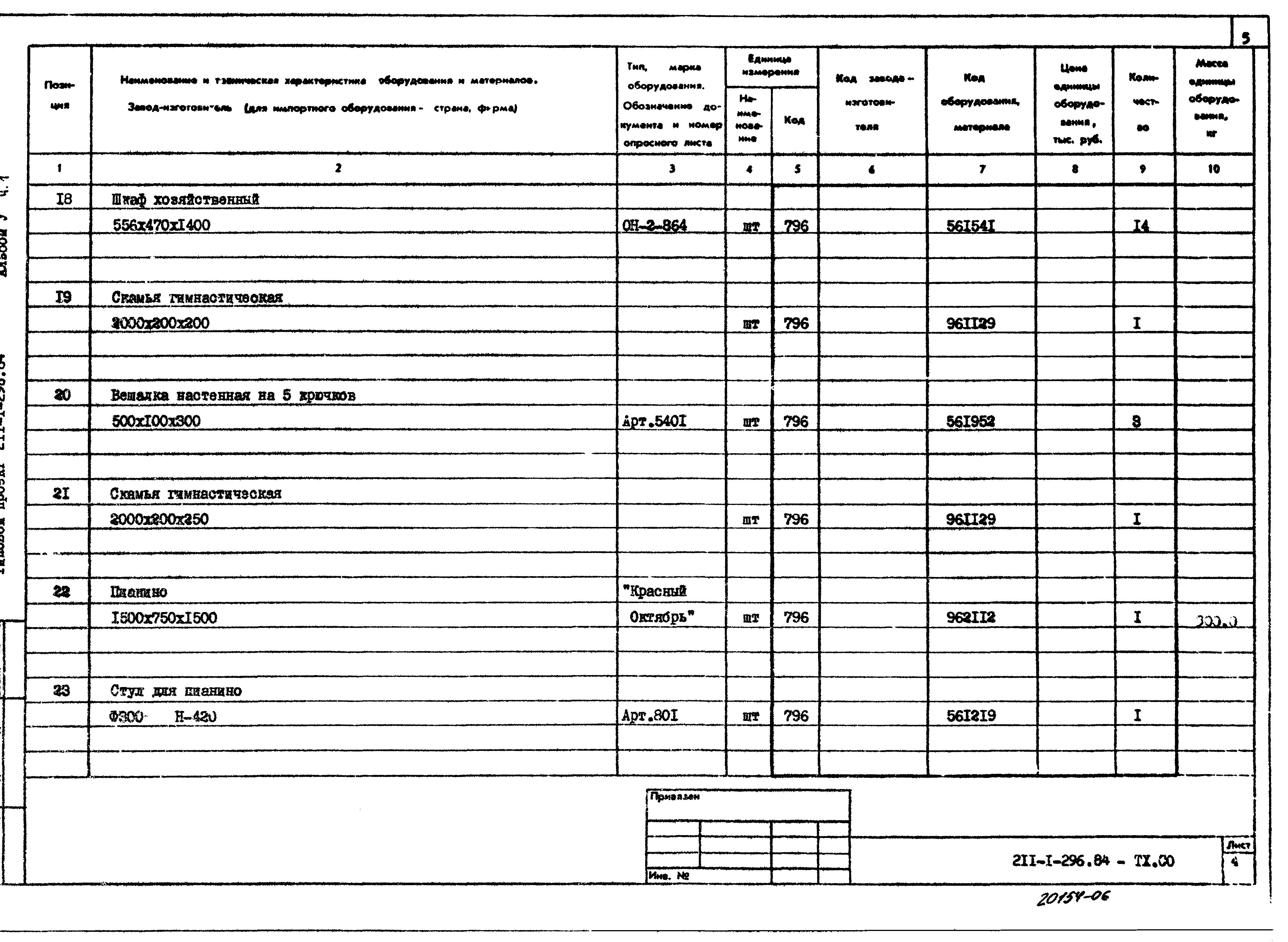 Типовой проект 211-1-296.84