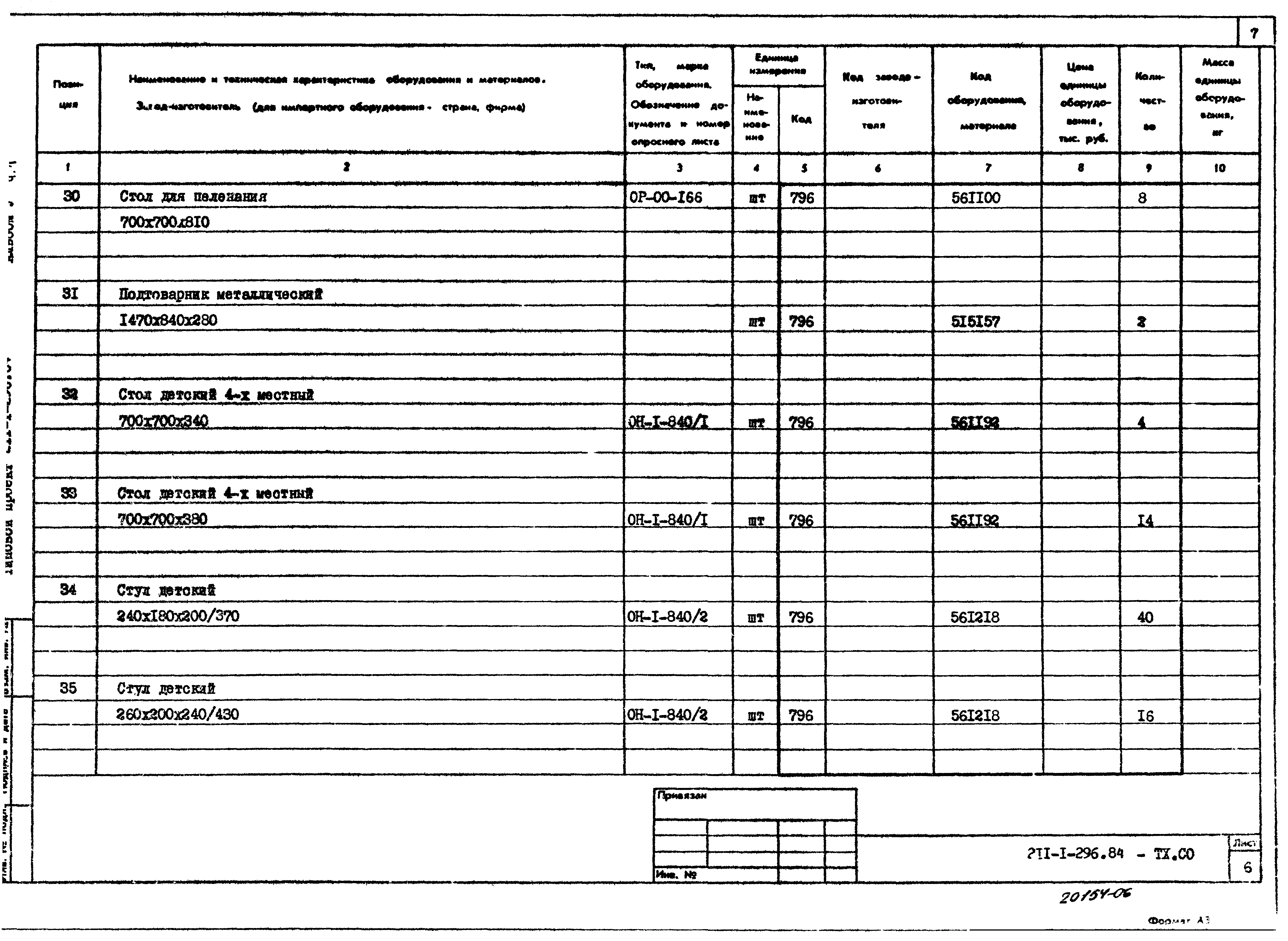 Типовой проект 211-1-296.84