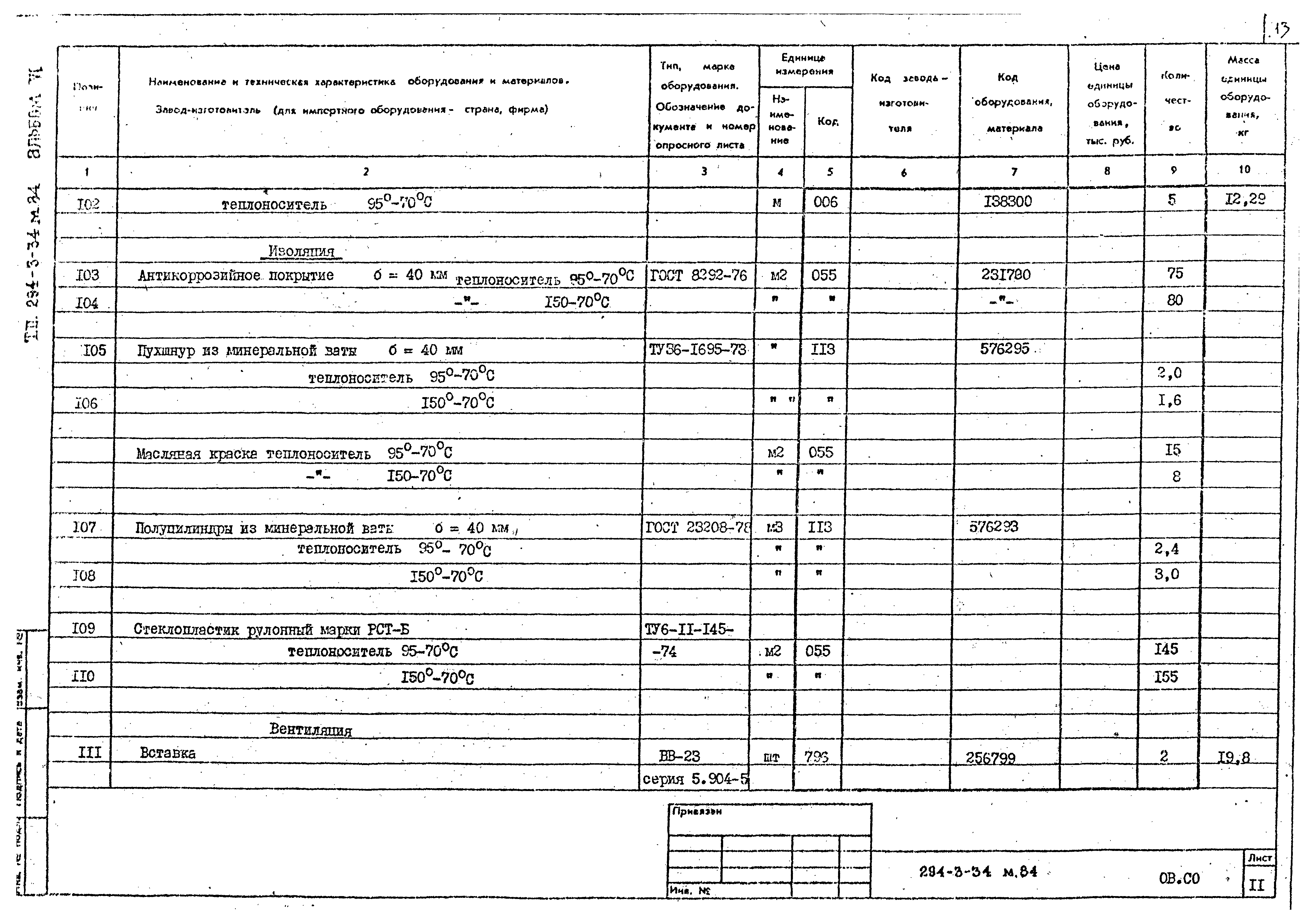 Типовой проект 294-3-34м.84