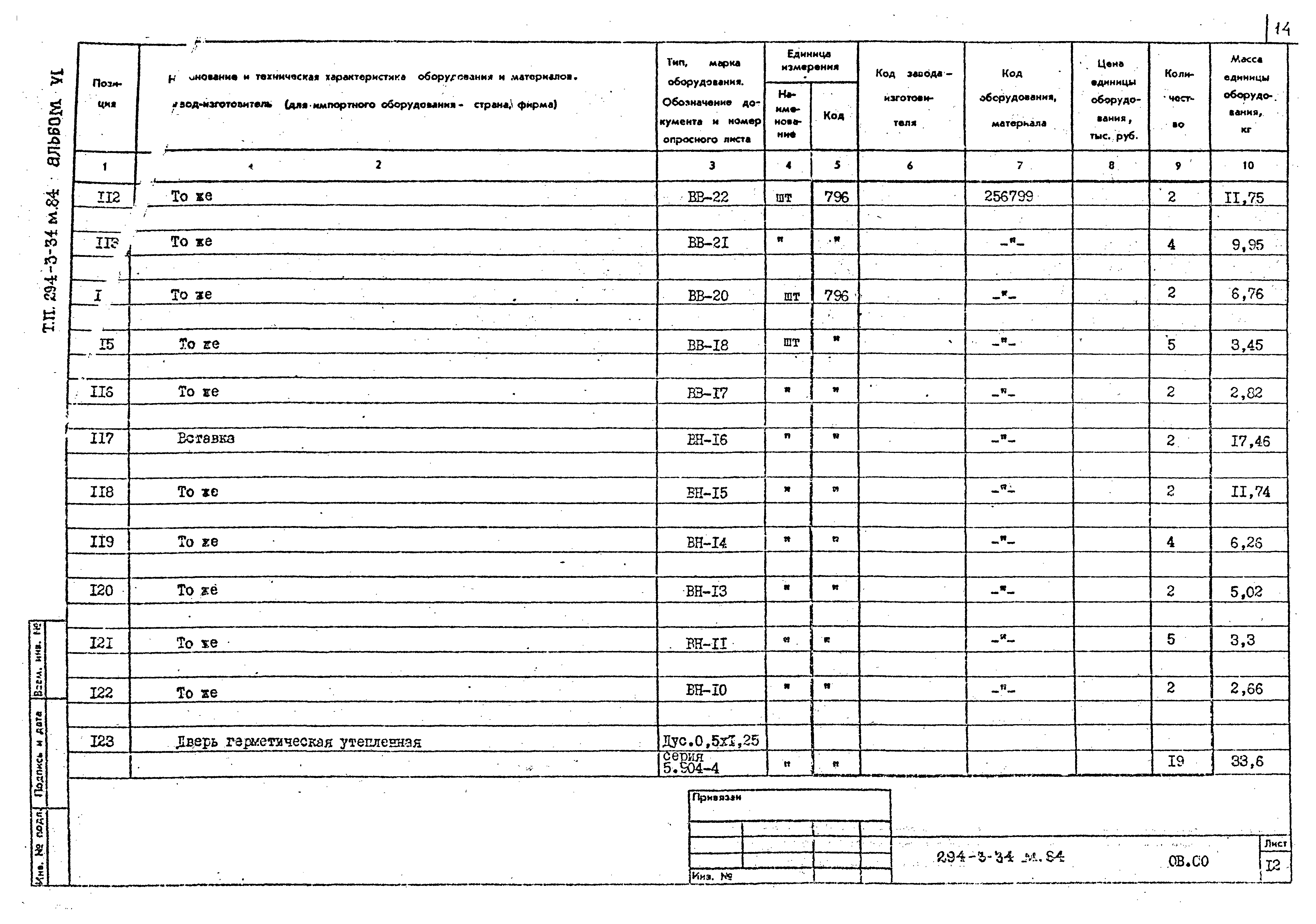 Типовой проект 294-3-34м.84