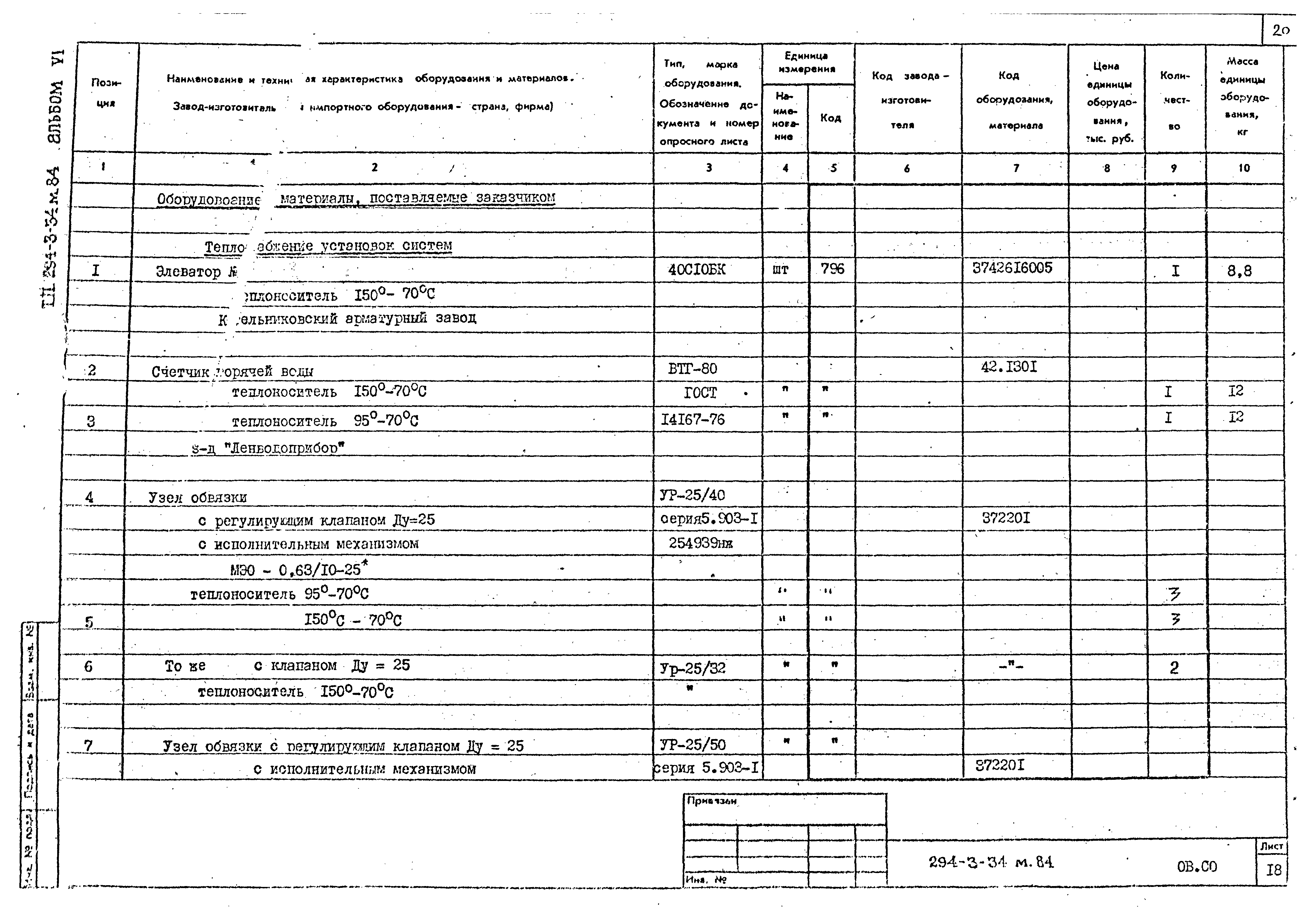 Типовой проект 294-3-34м.84