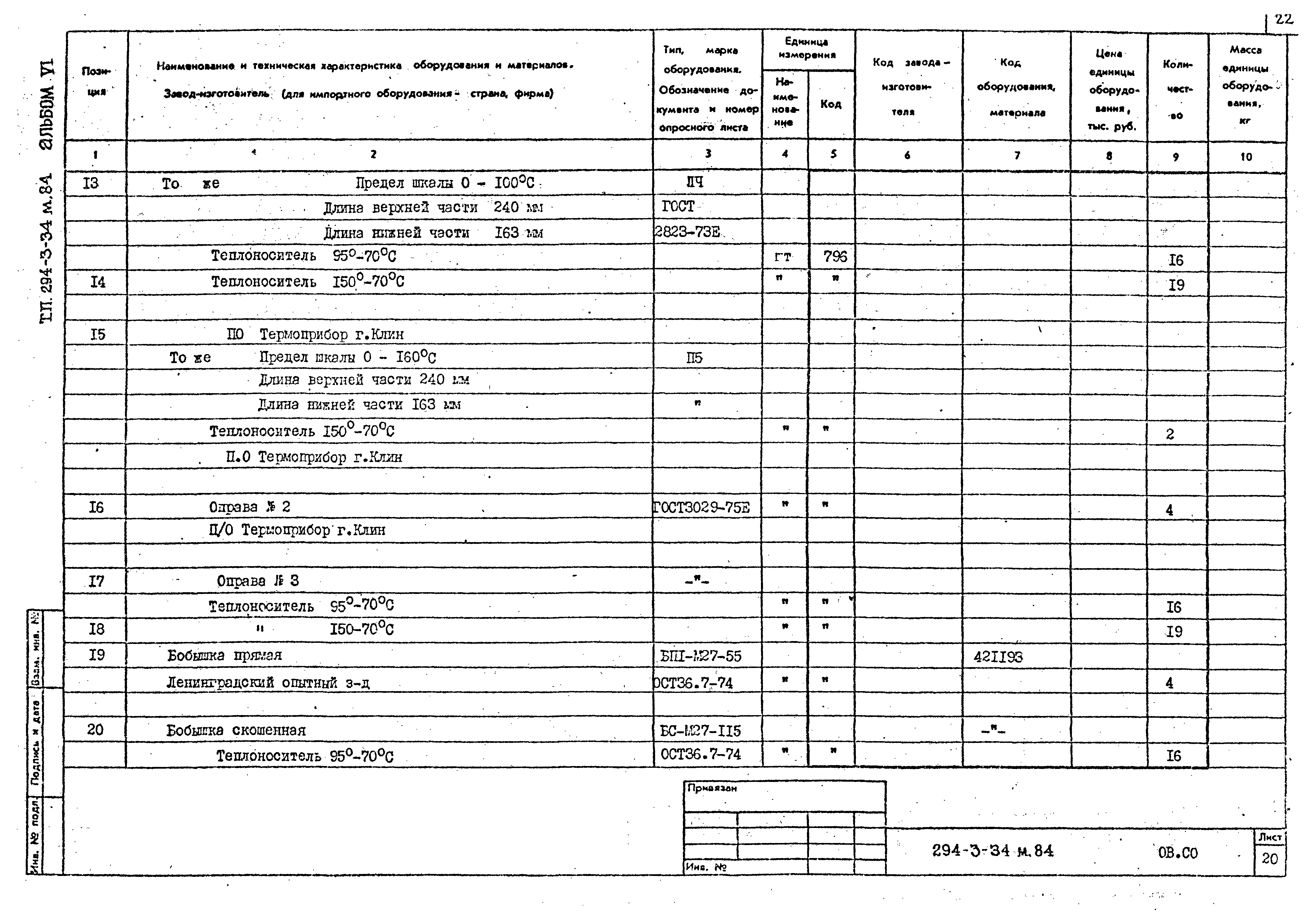 Типовой проект 294-3-34м.84