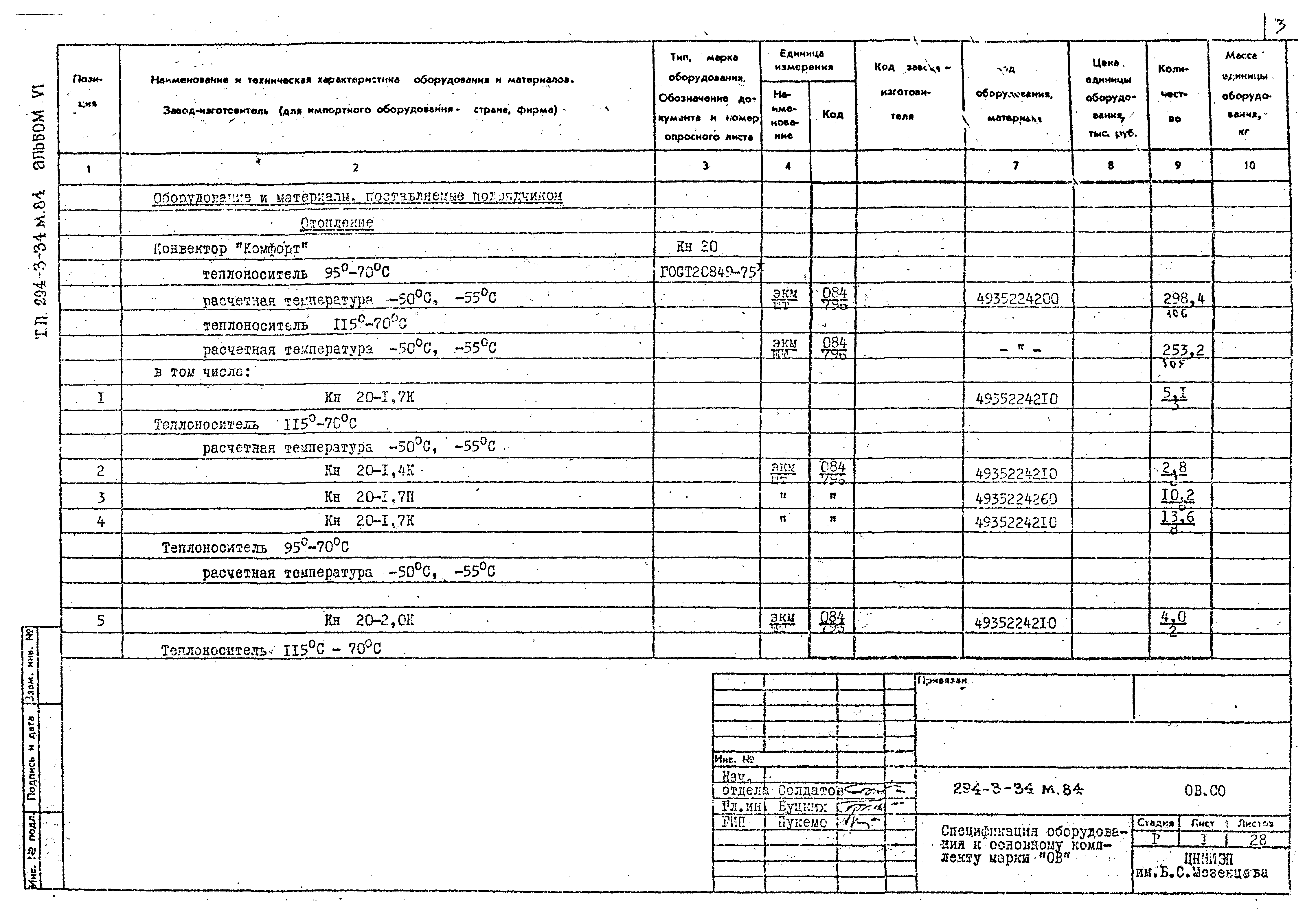 Типовой проект 294-3-34м.84