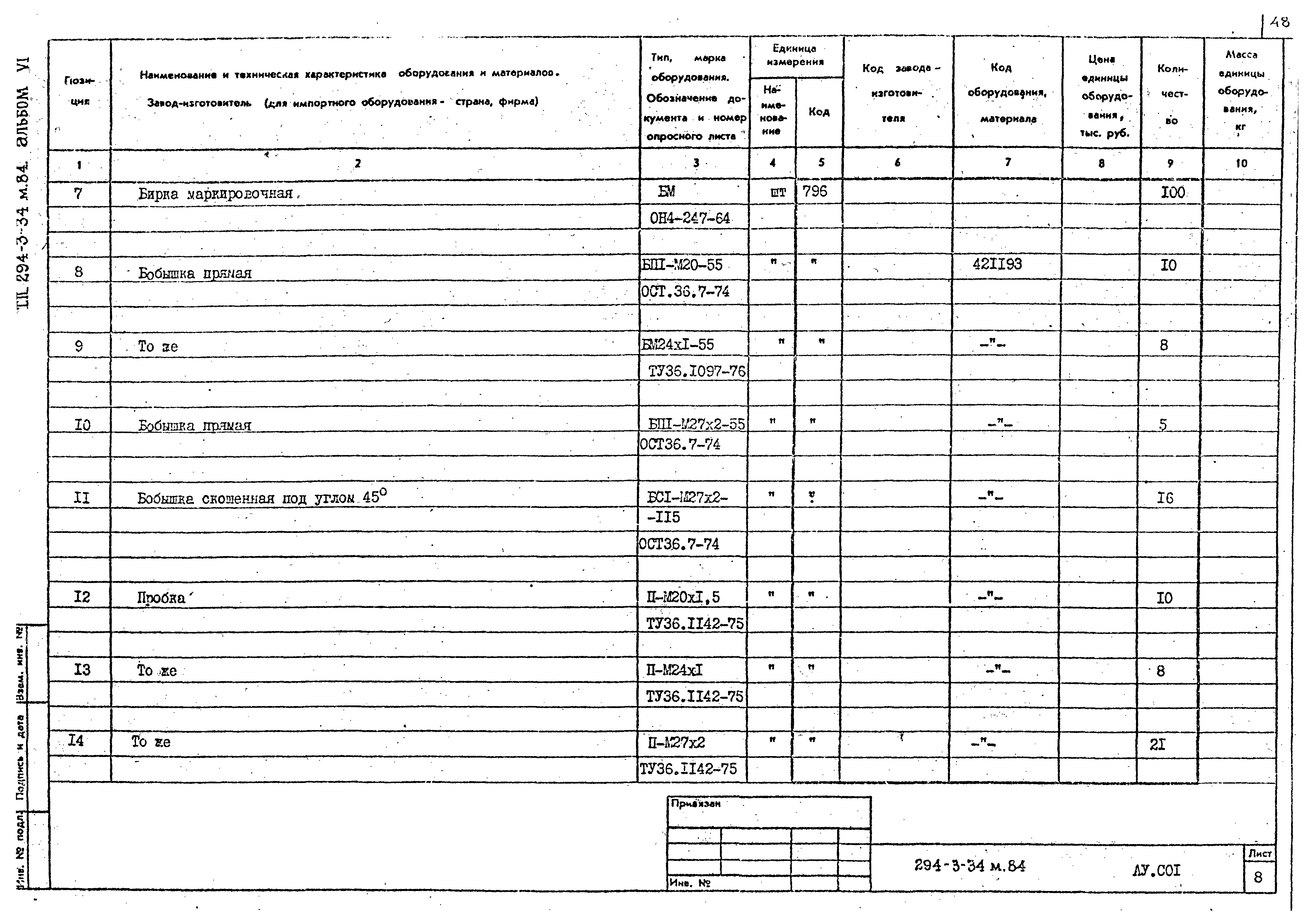 Типовой проект 294-3-34м.84