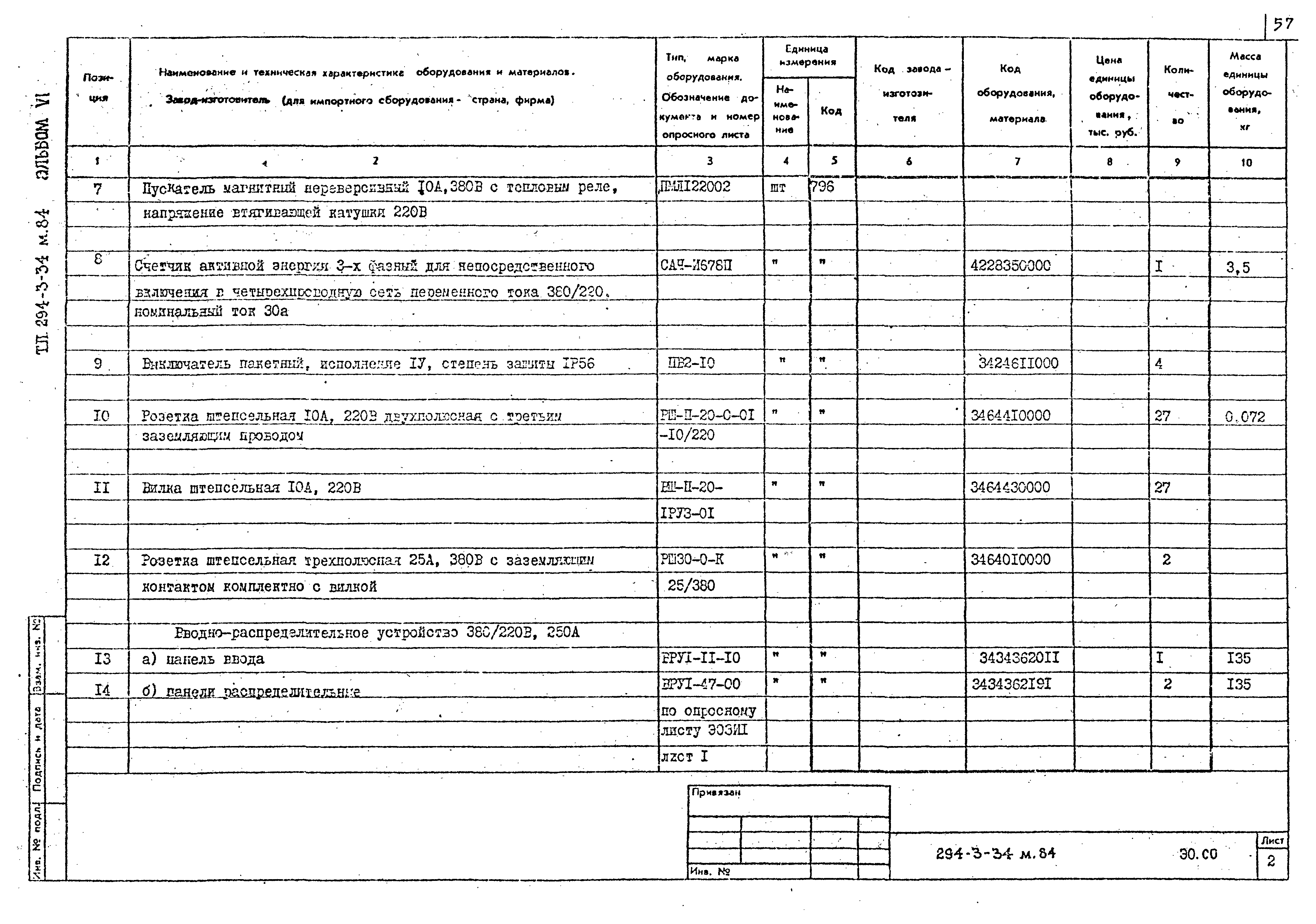 Типовой проект 294-3-34м.84