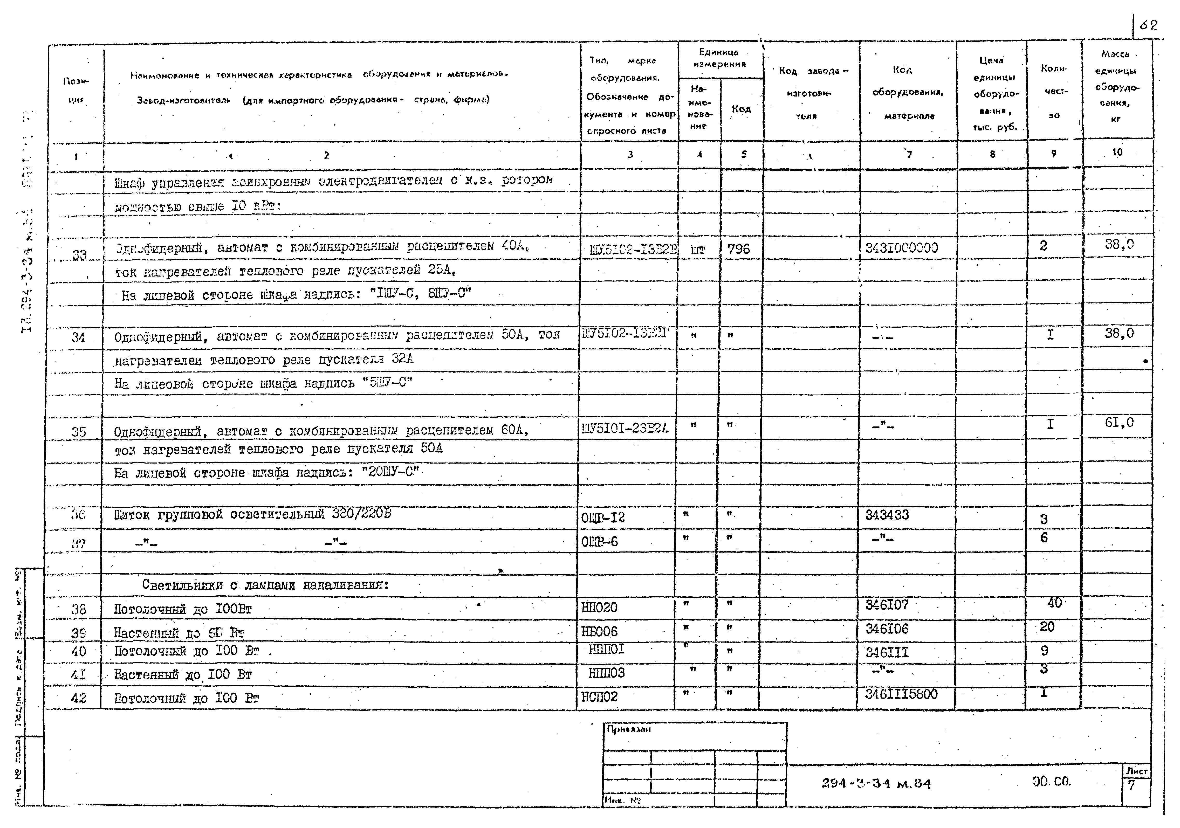 Типовой проект 294-3-34м.84