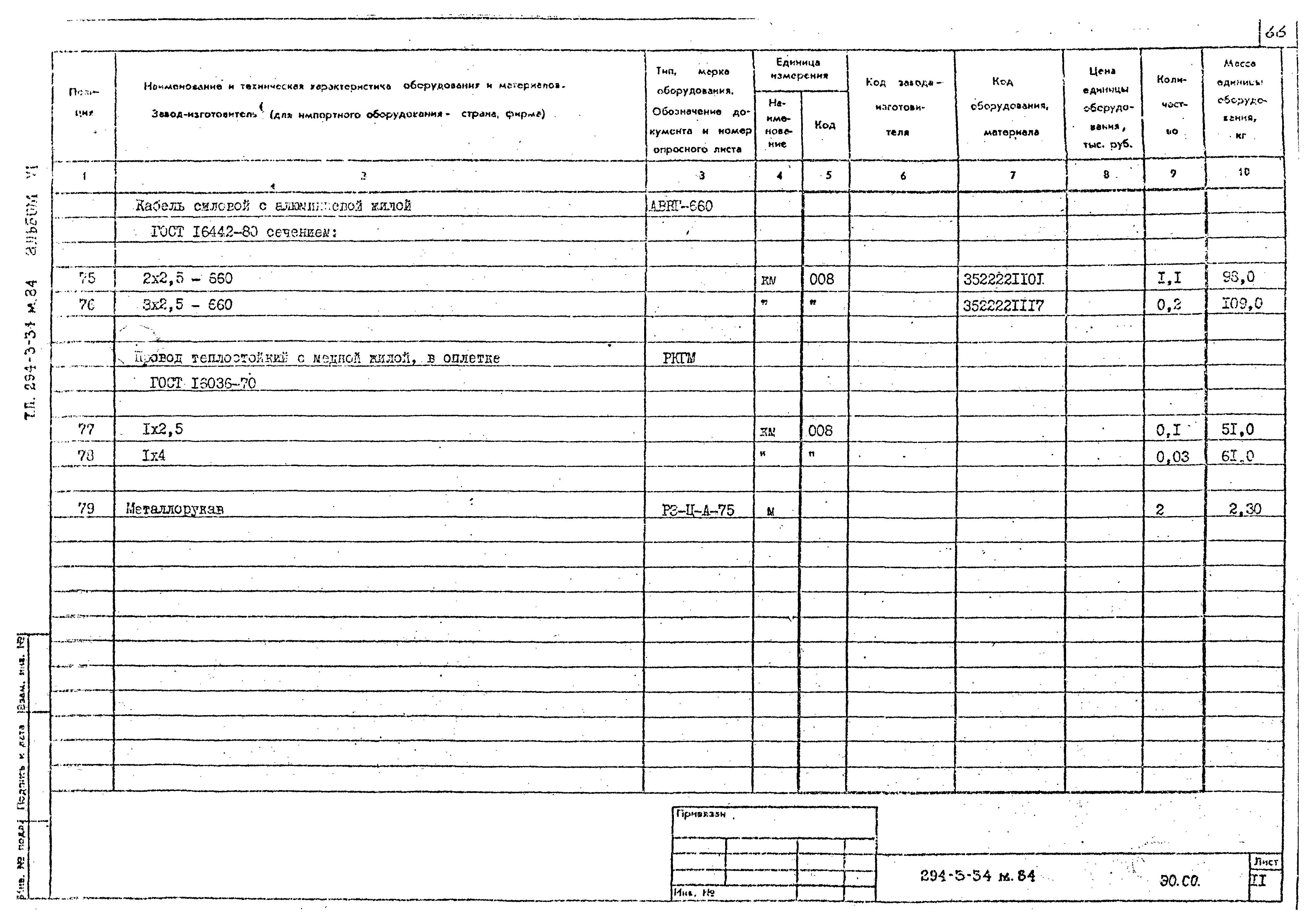 Типовой проект 294-3-34м.84