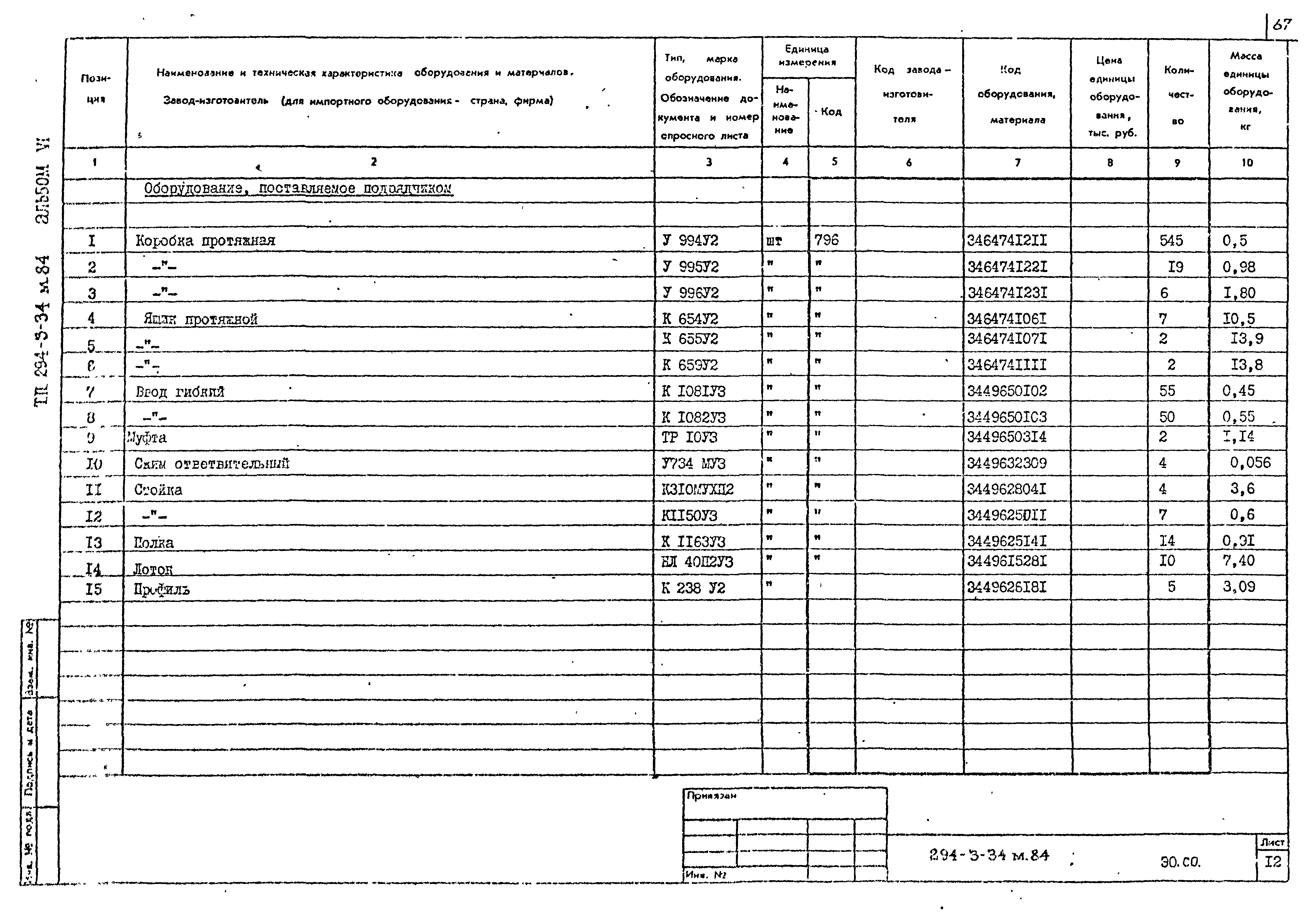 Типовой проект 294-3-34м.84