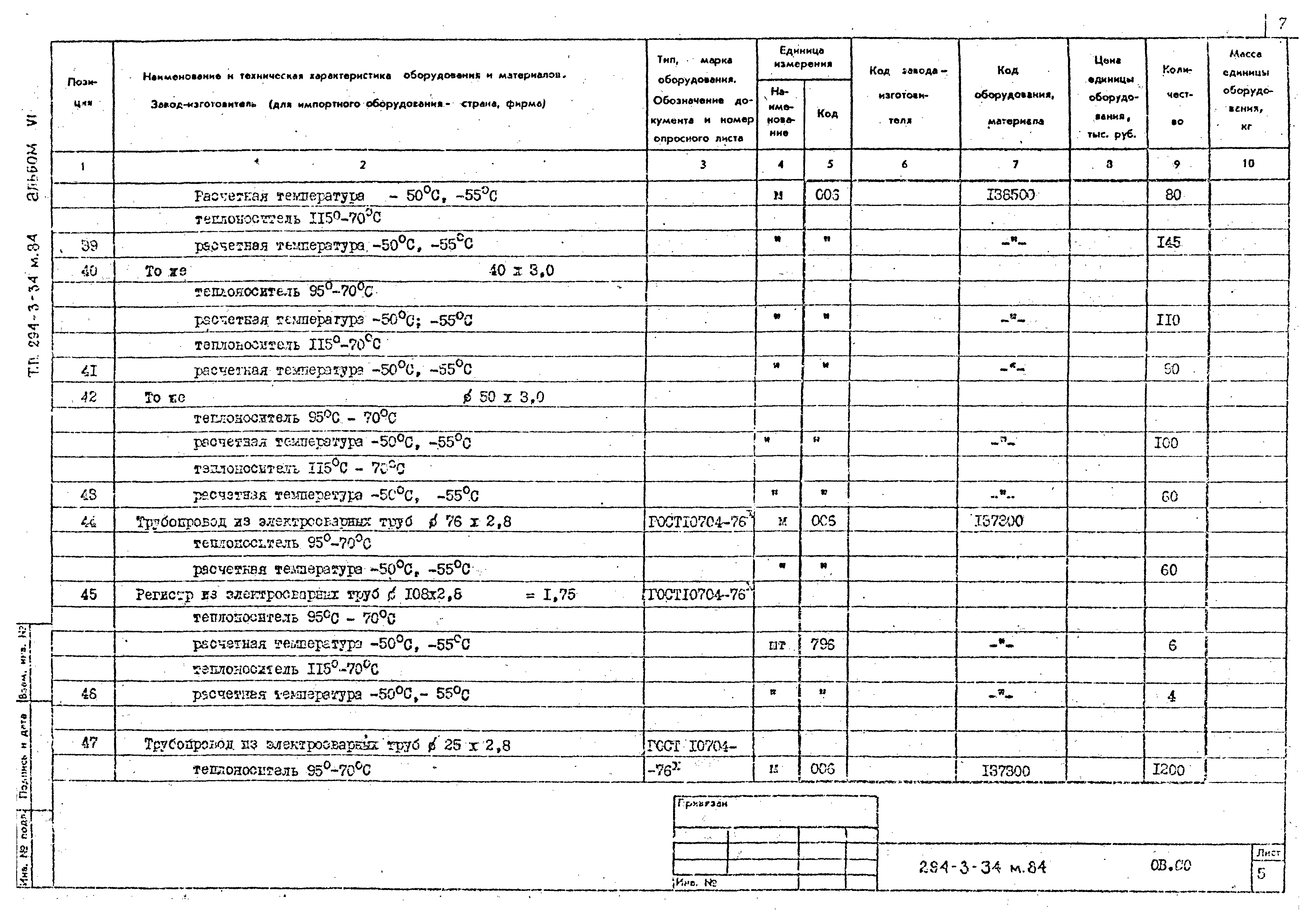 Типовой проект 294-3-34м.84