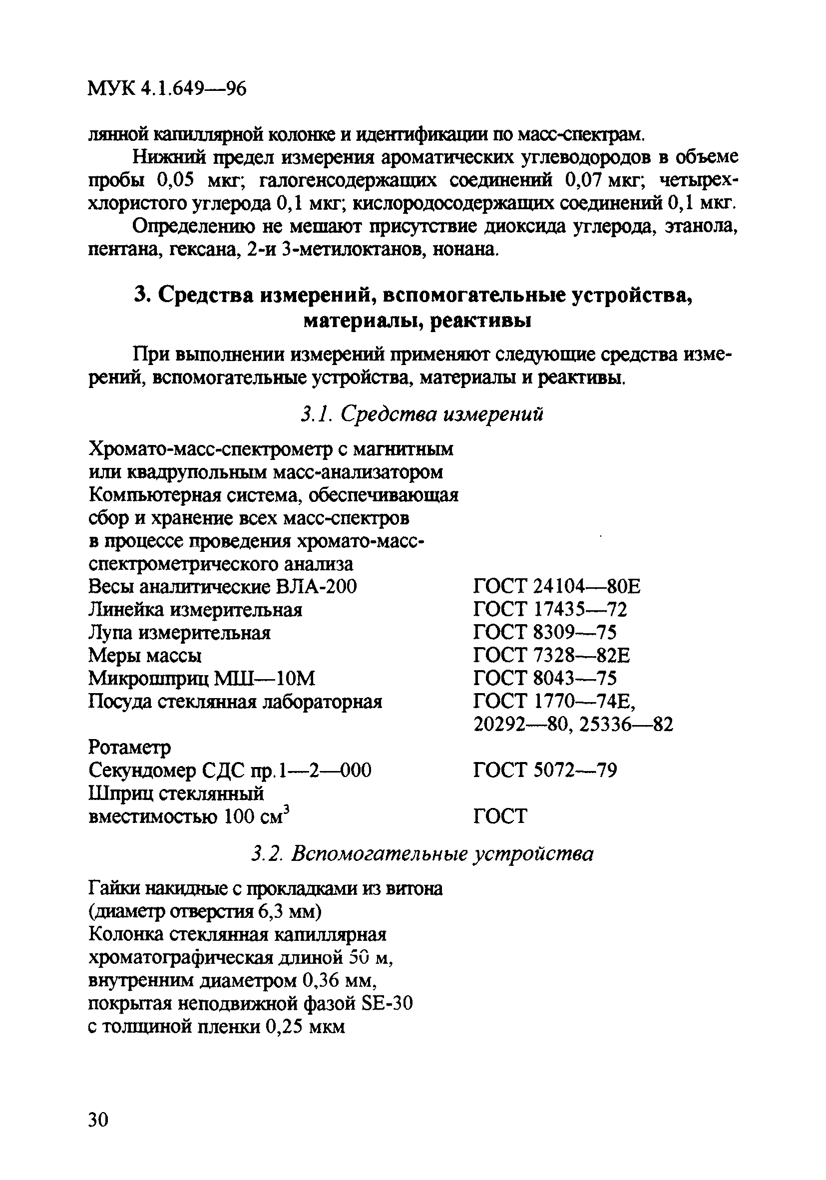 МУК 4.1.649-96