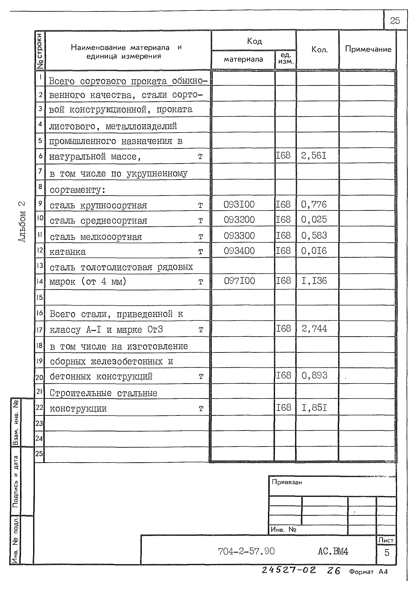 Типовой проект 704-2-57.90