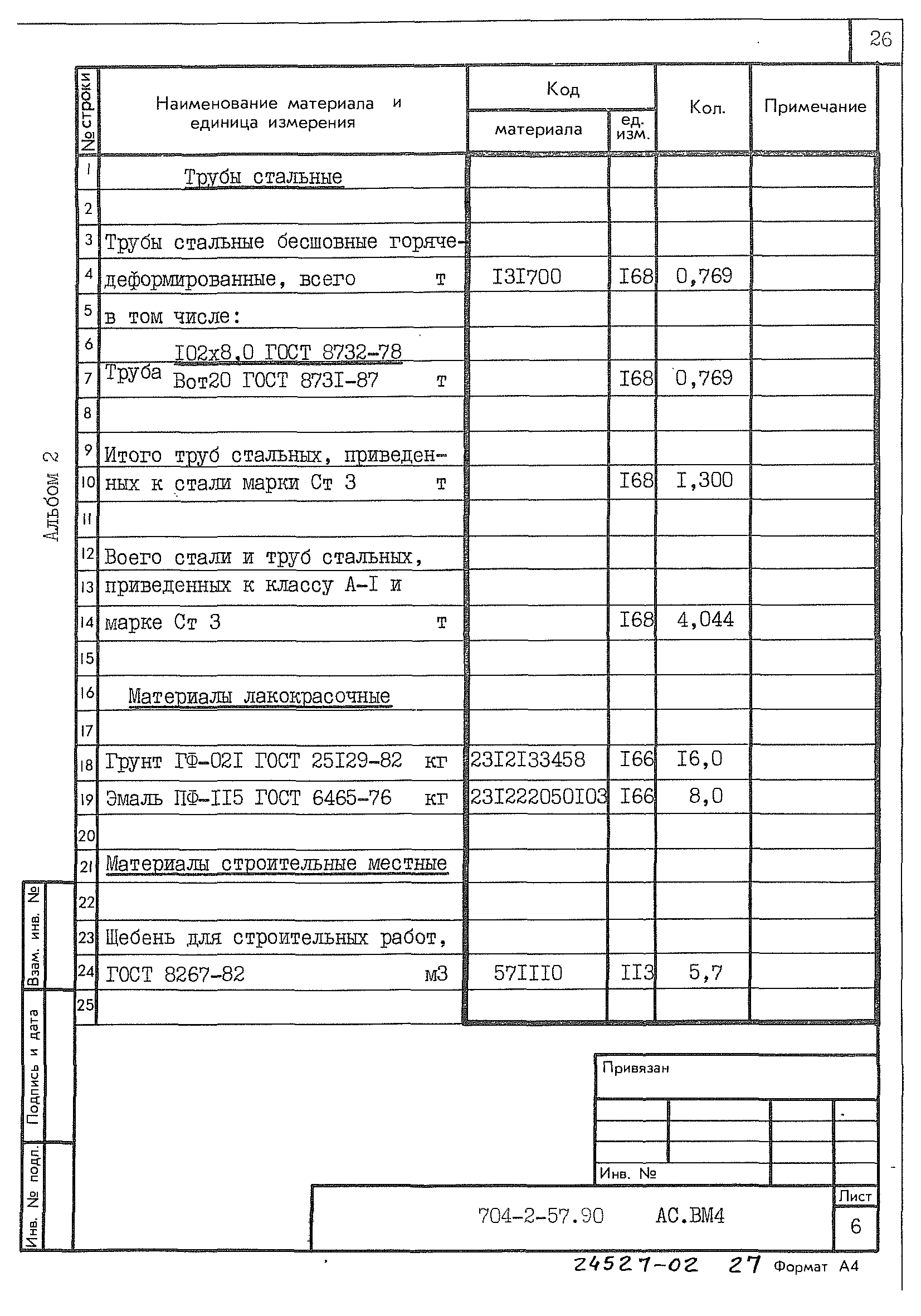 Типовой проект 704-2-57.90