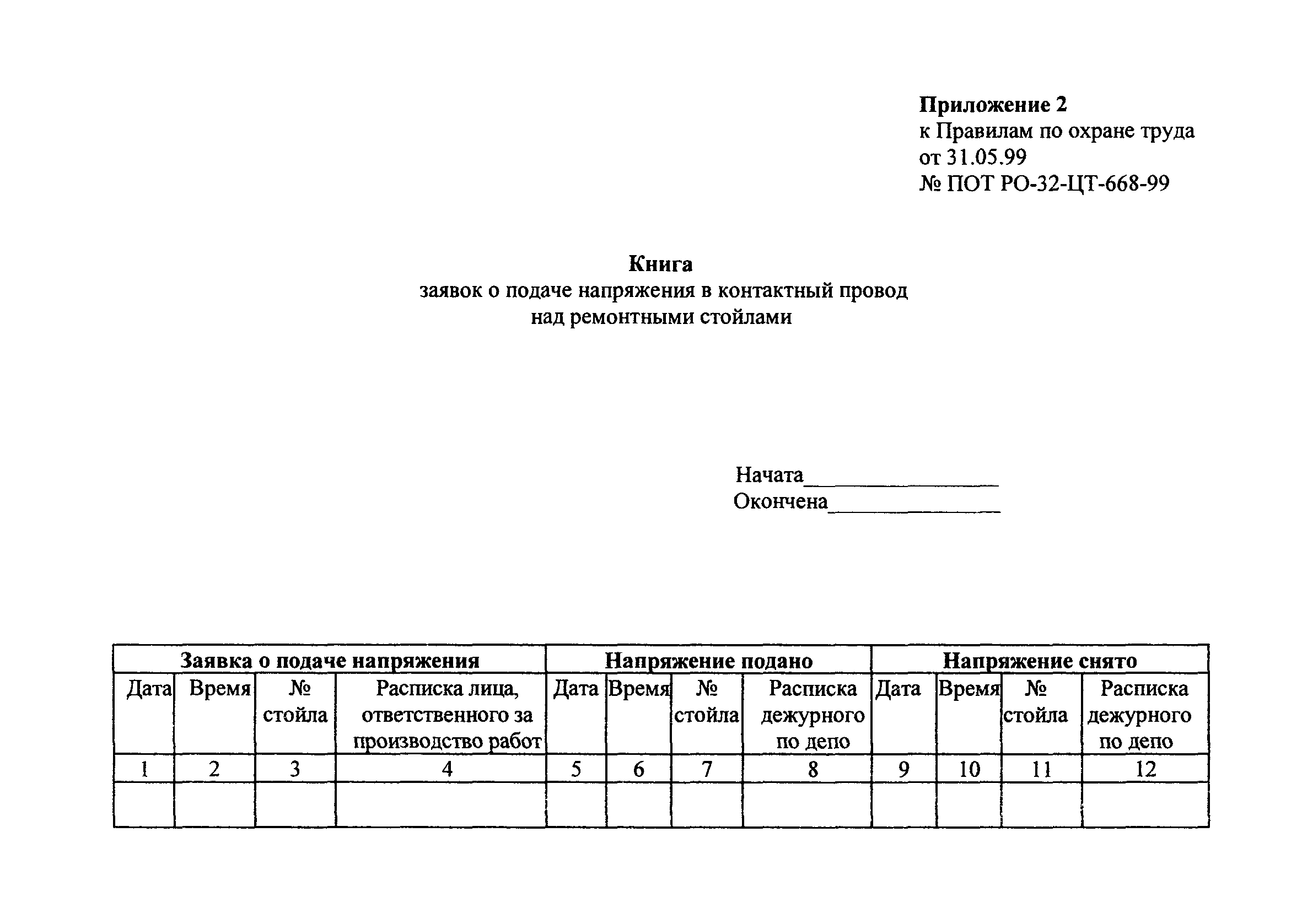 ПОТ Р О-32-ЦТ-668-99