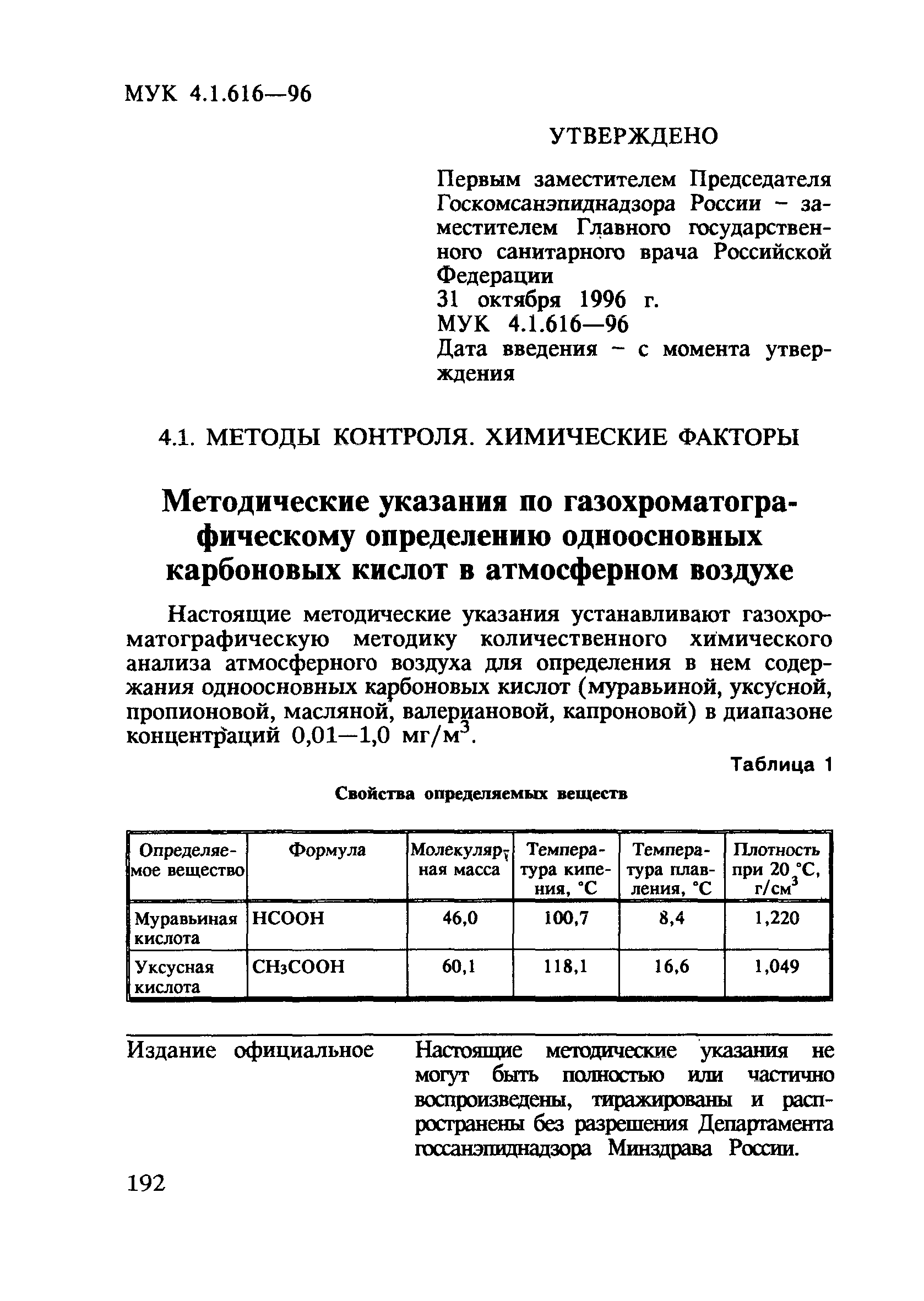 МУК 4.1.616-96