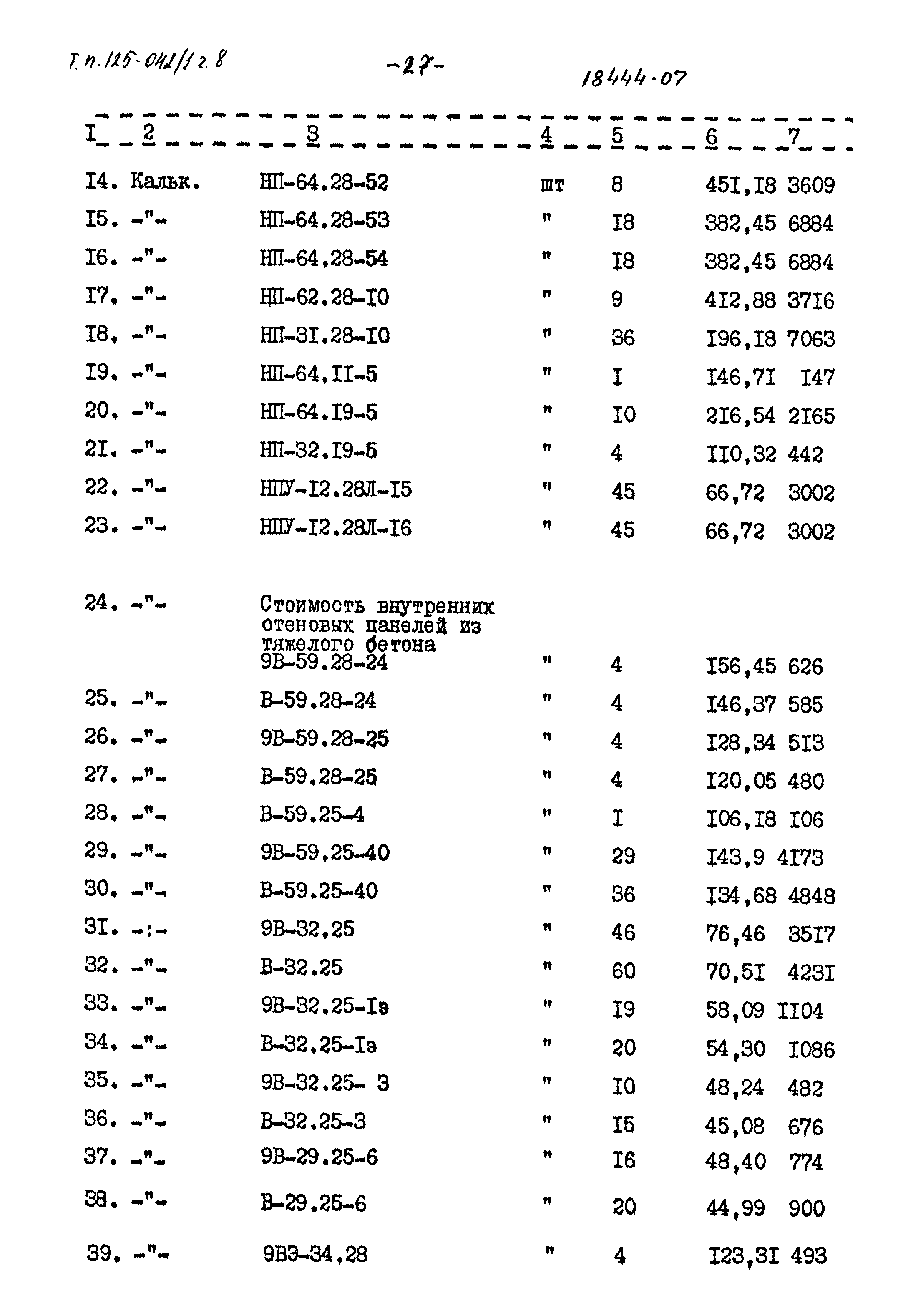 Типовой проект 125-042/1