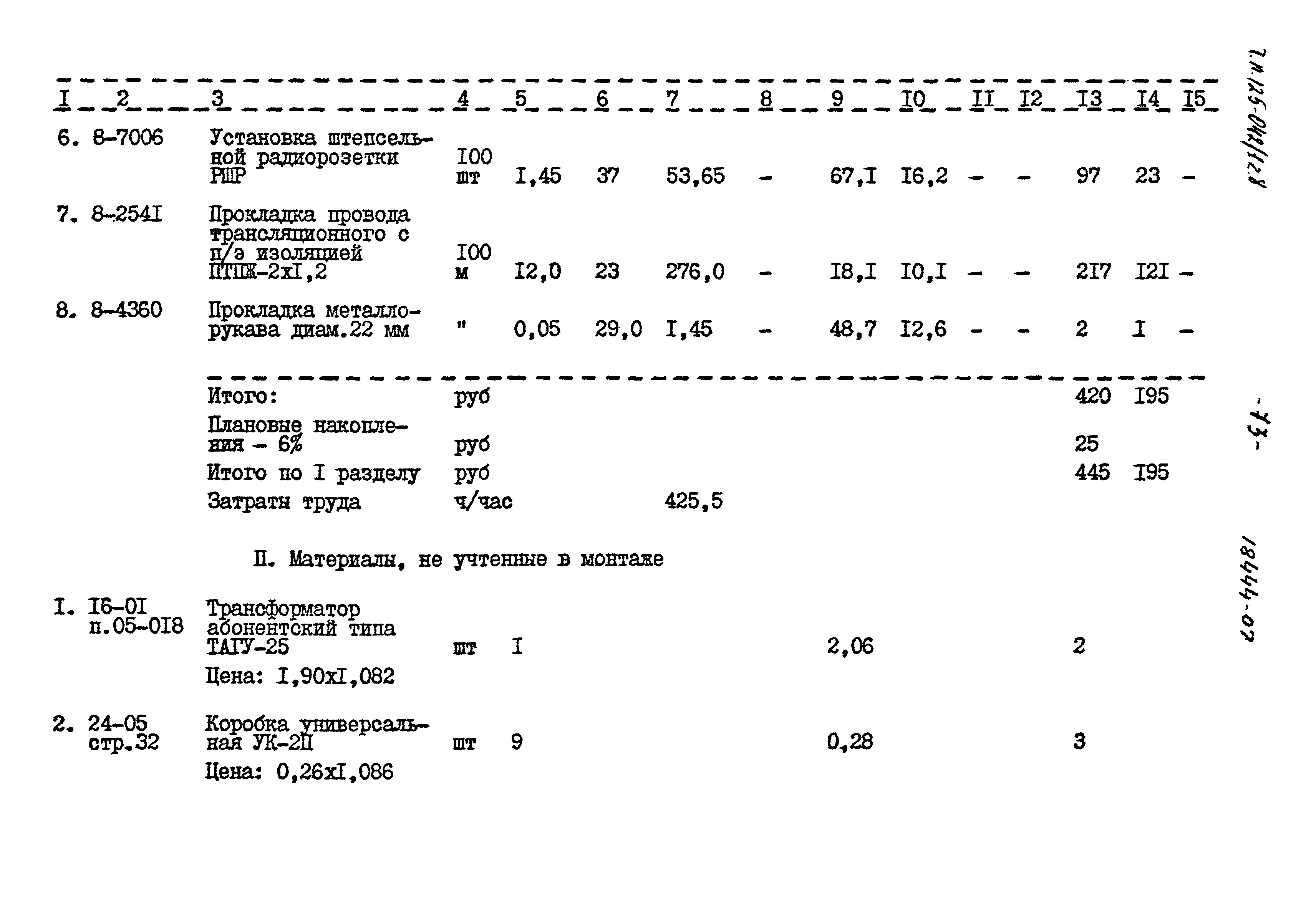 Типовой проект 125-042/1