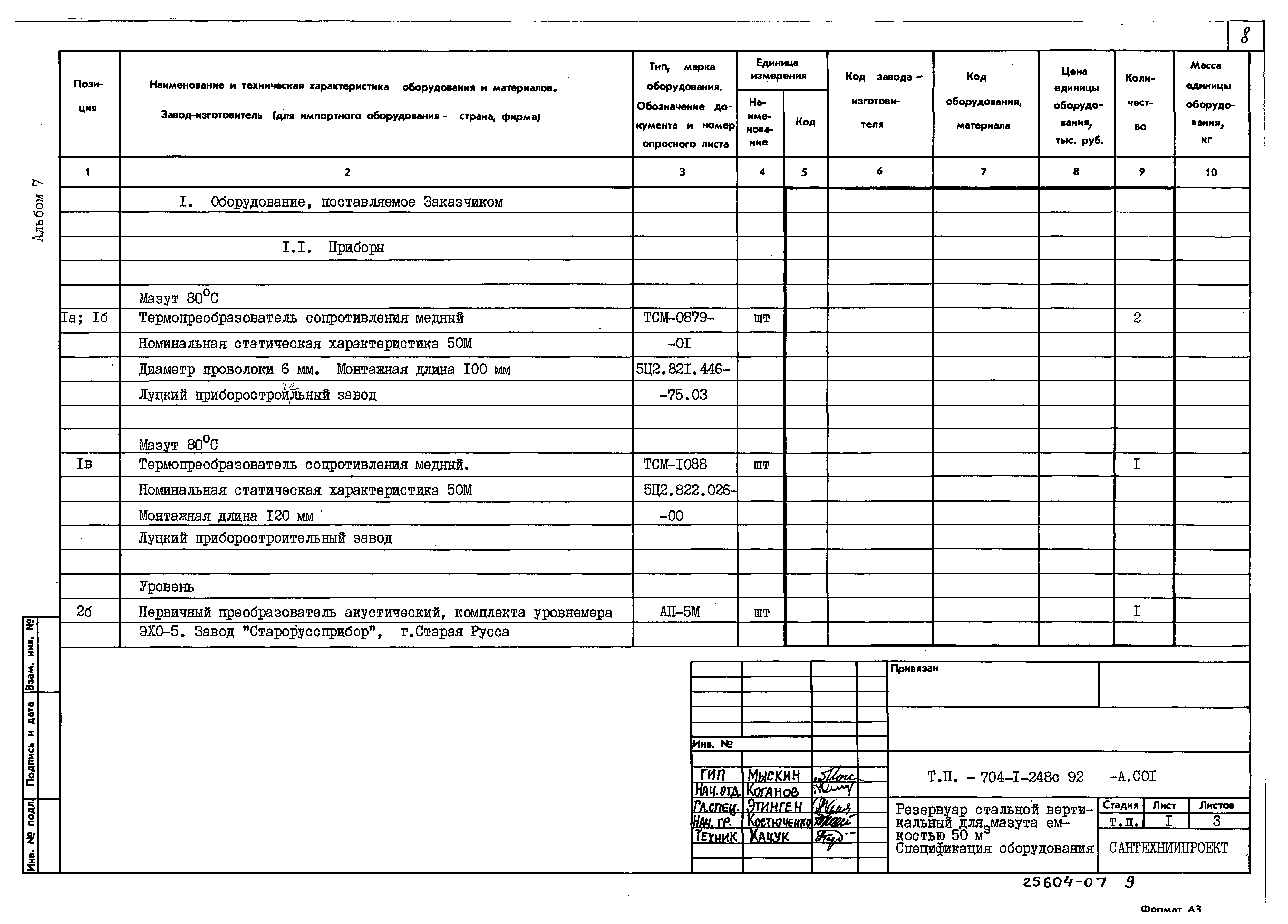 Типовой проект 704-1-248с.92