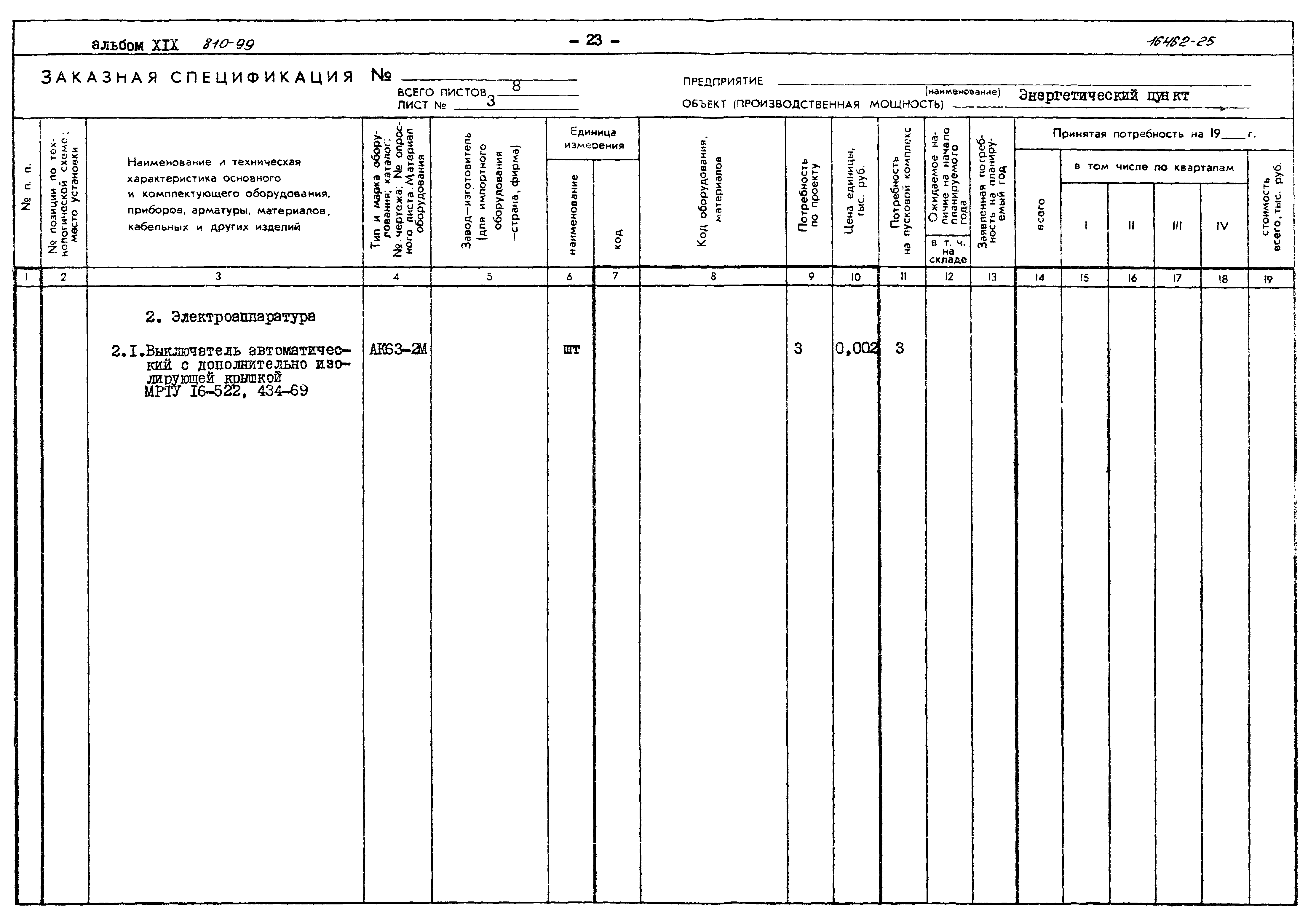 Типовой проект 810-99