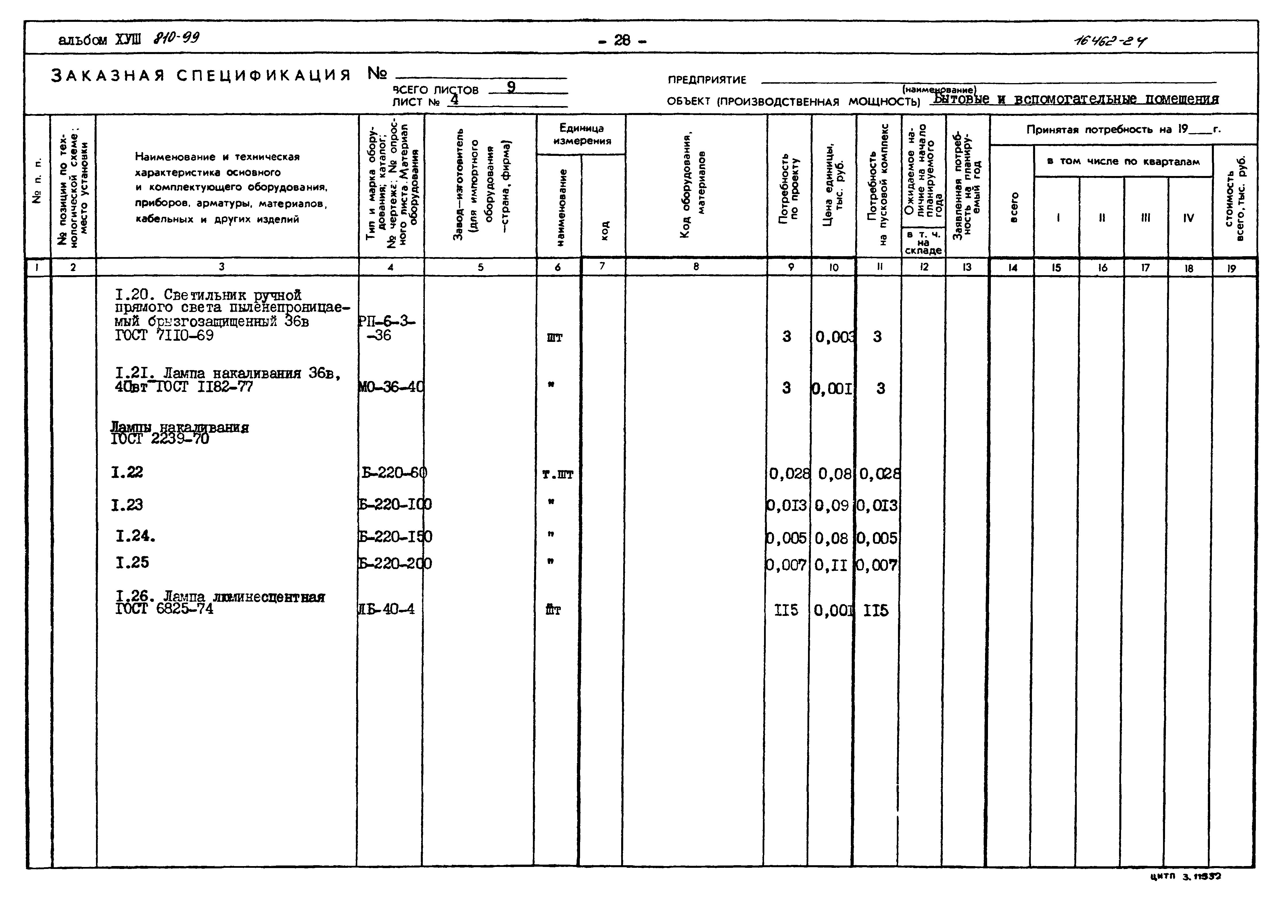 Типовой проект 810-99