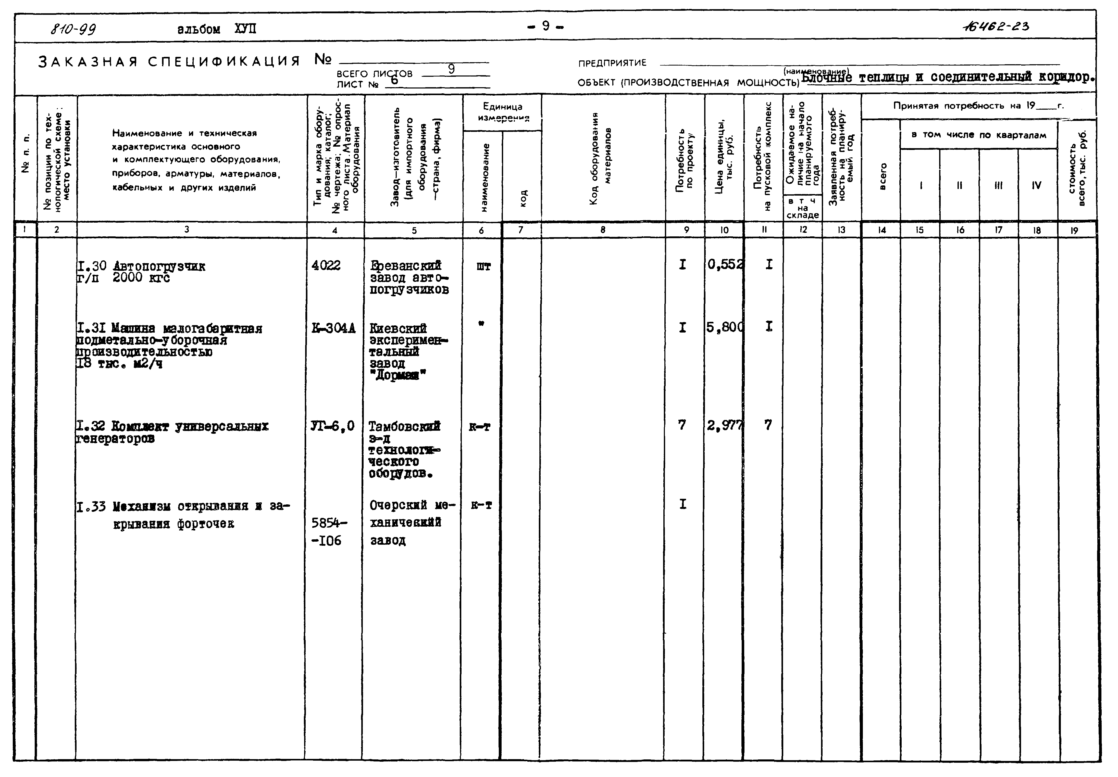 Типовой проект 810-99