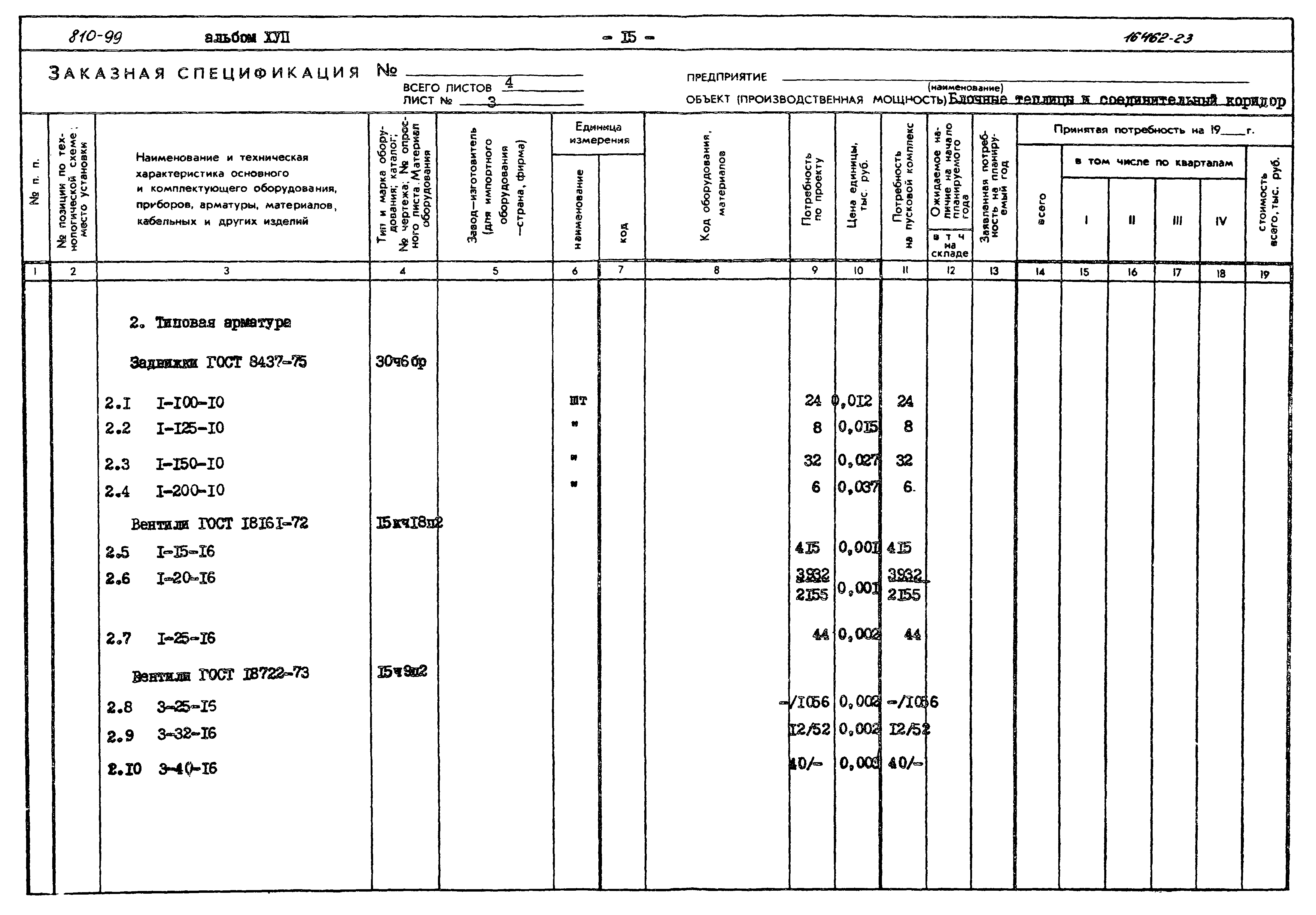 Типовой проект 810-99