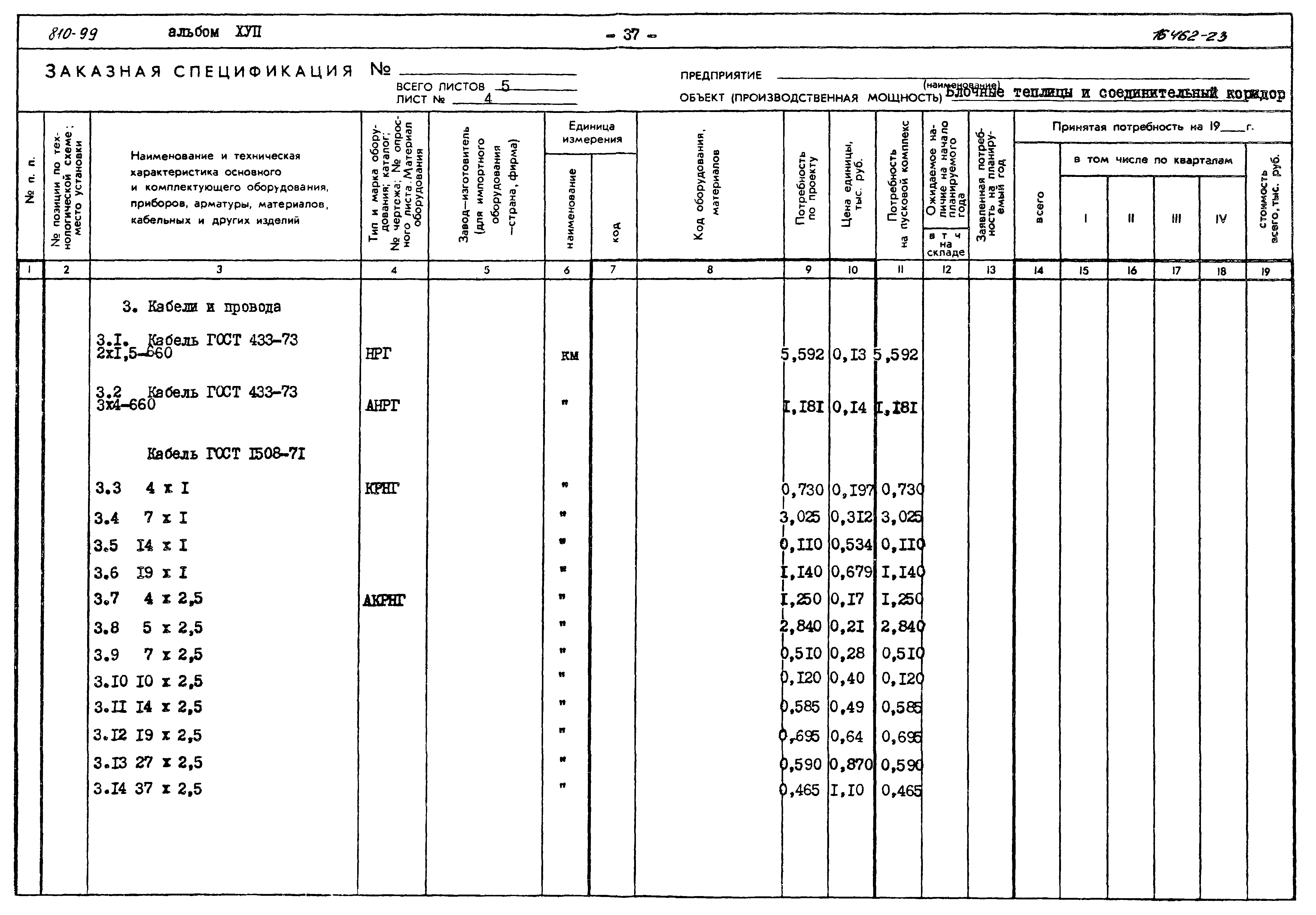 Типовой проект 810-99