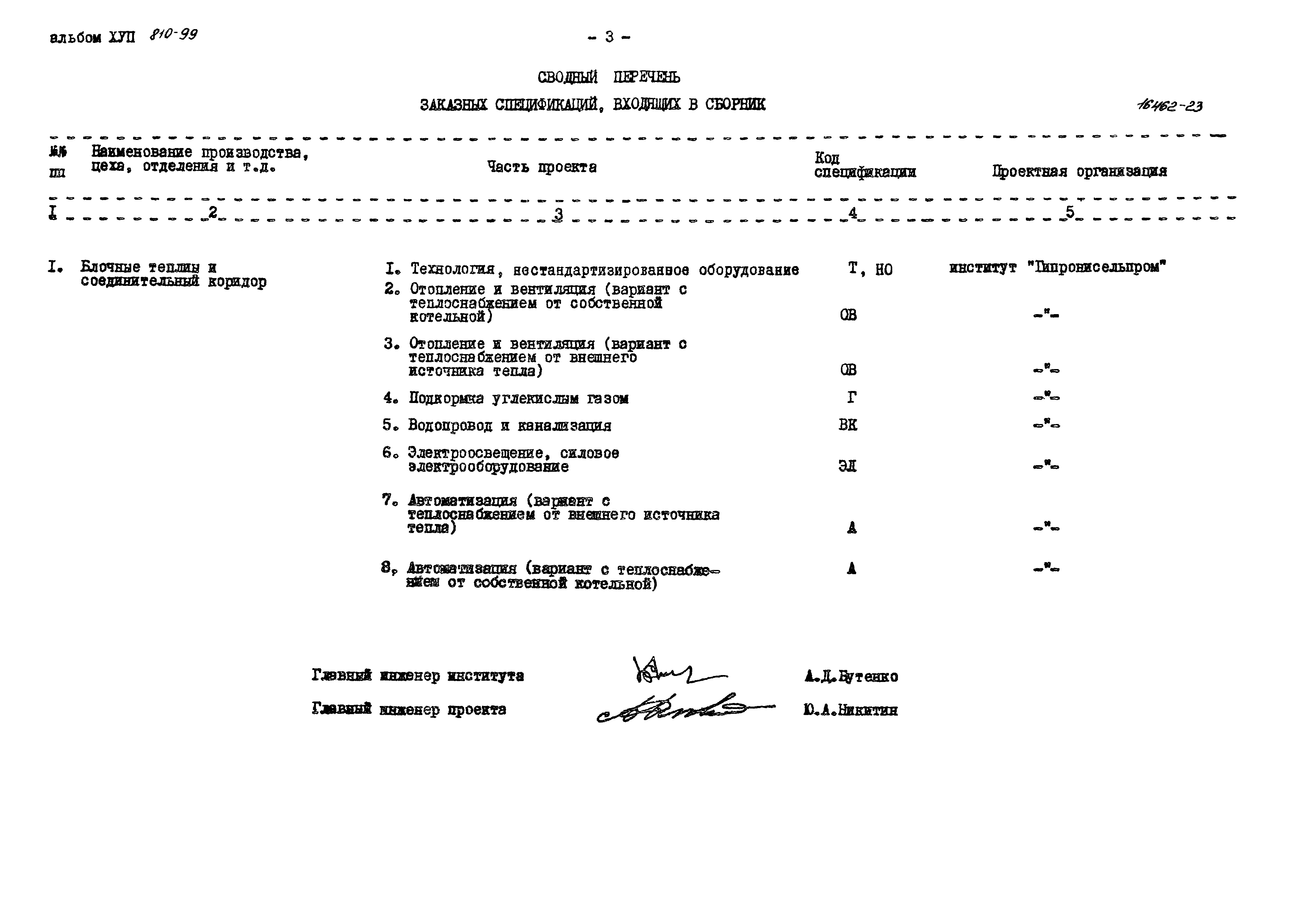 Типовой проект 810-99