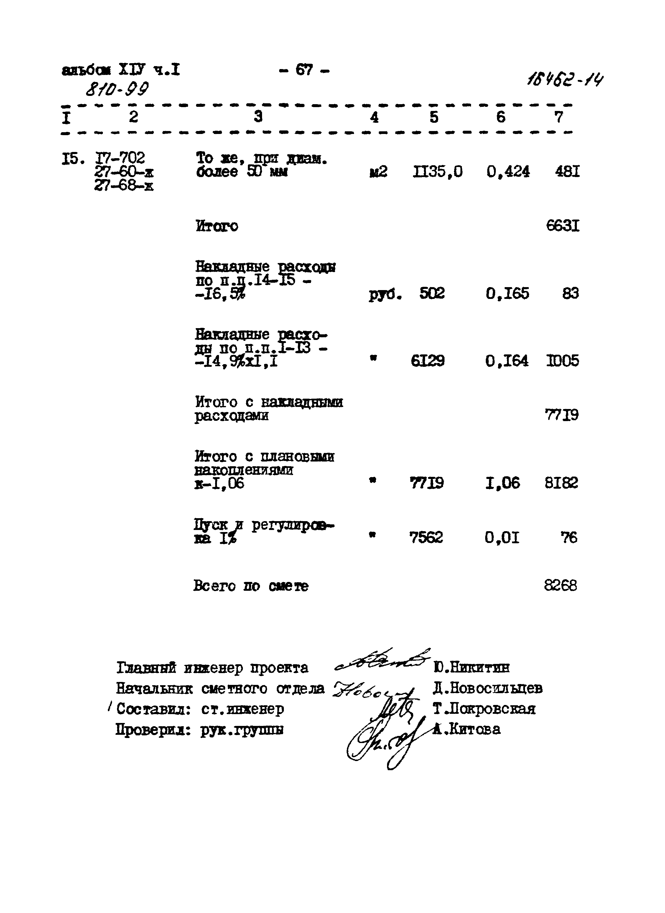 Типовой проект 810-99