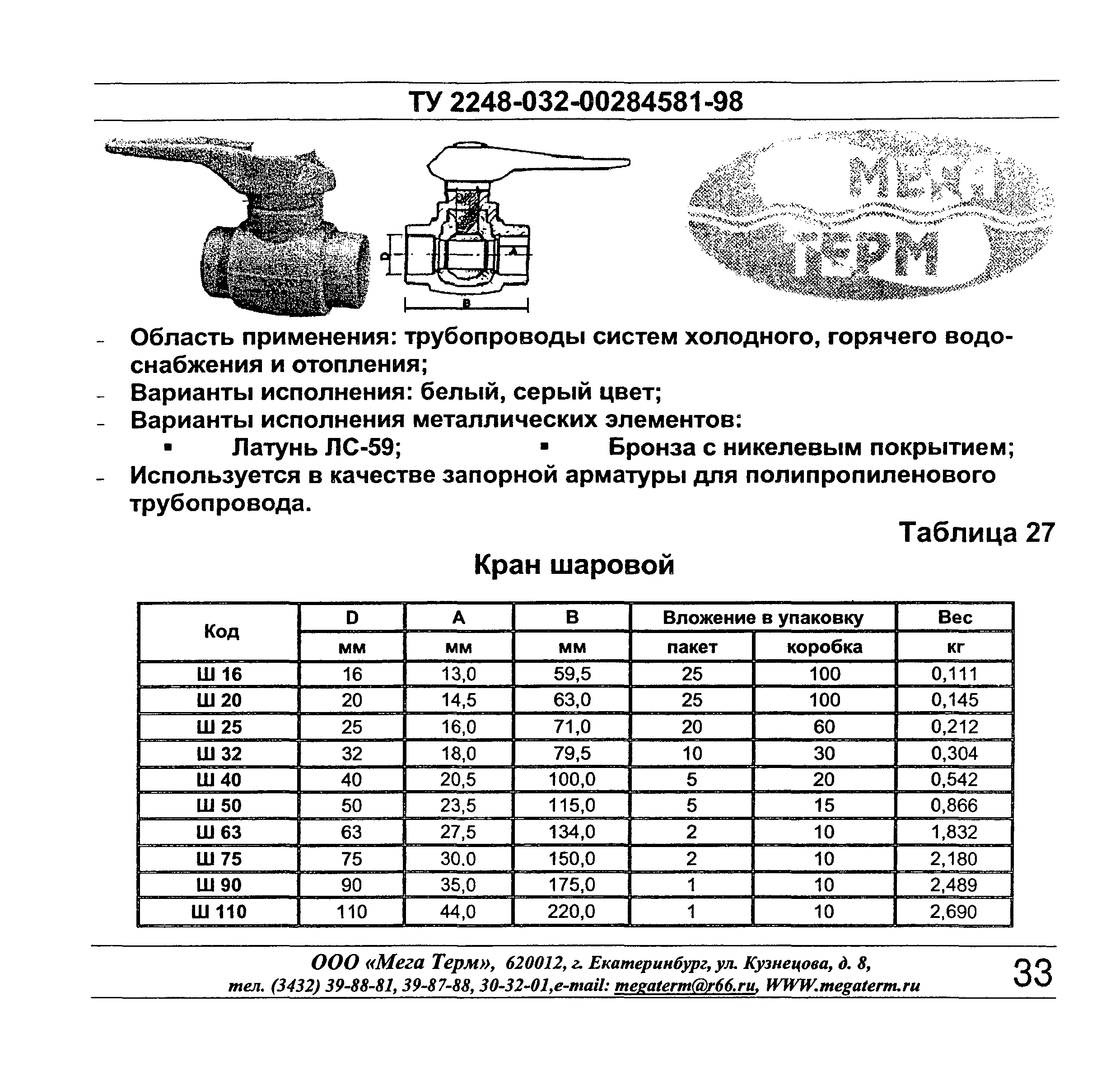 ТУ 2248-032-00284581-98