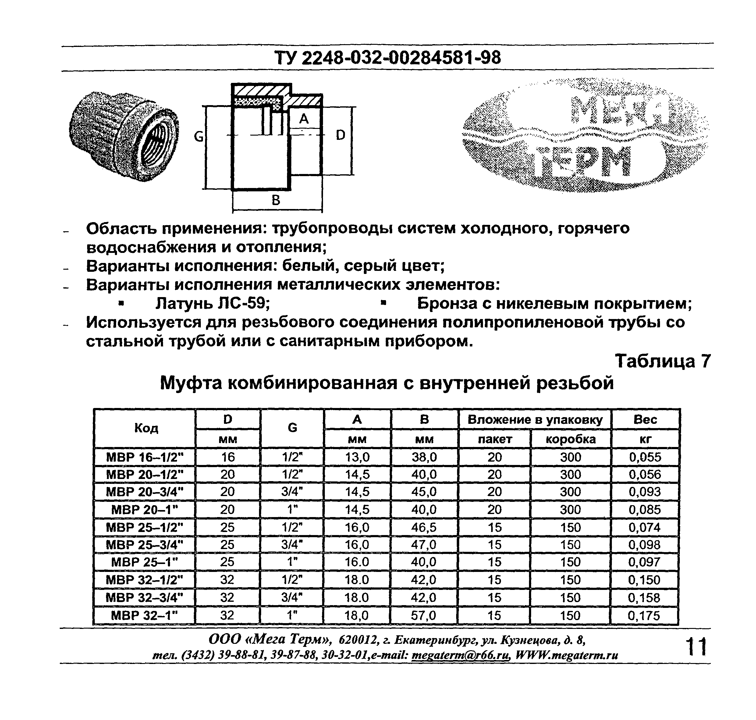 ТУ 2248-032-00284581-98