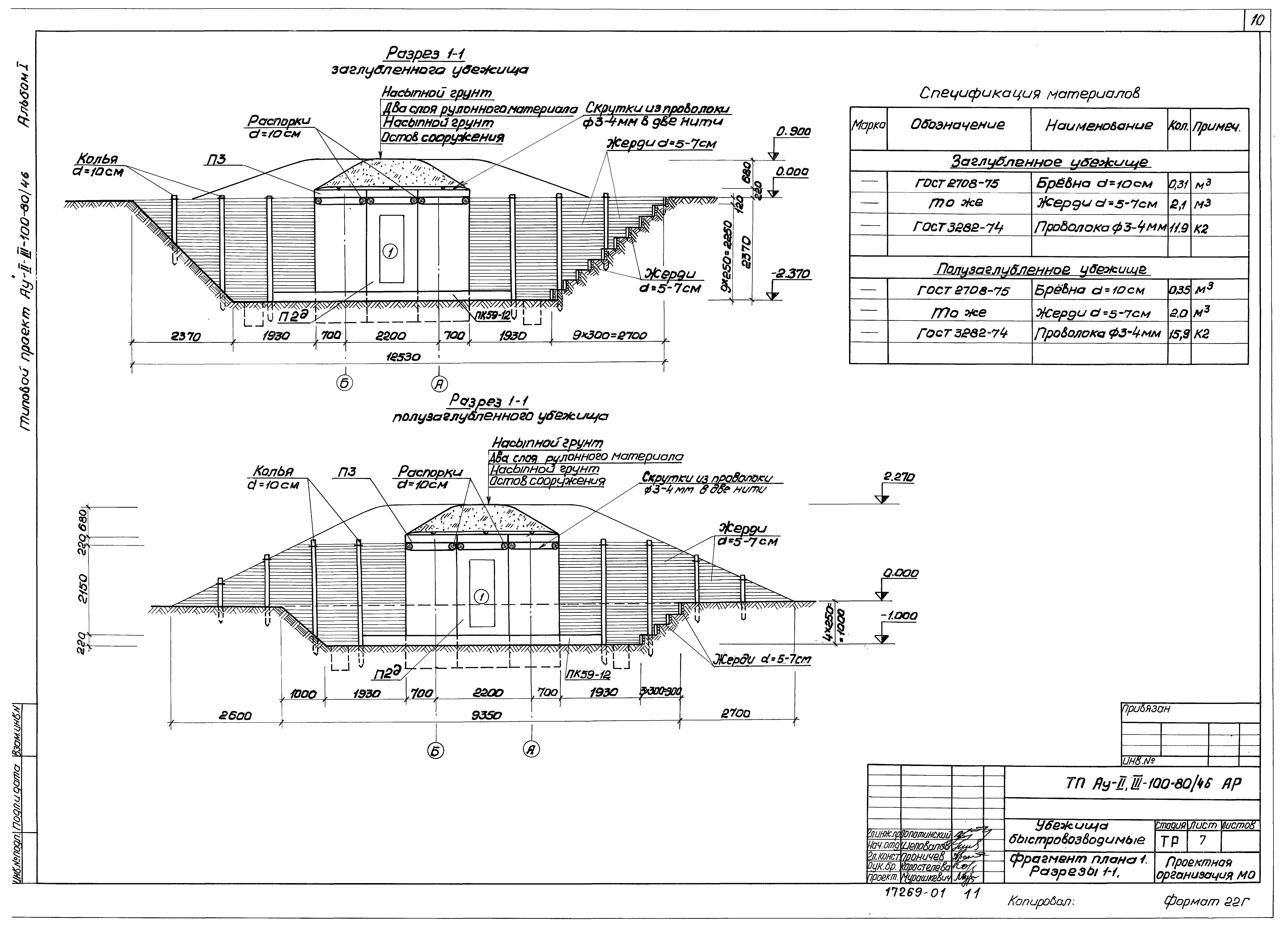 Типовой проект Ау-II,III-100-80/46