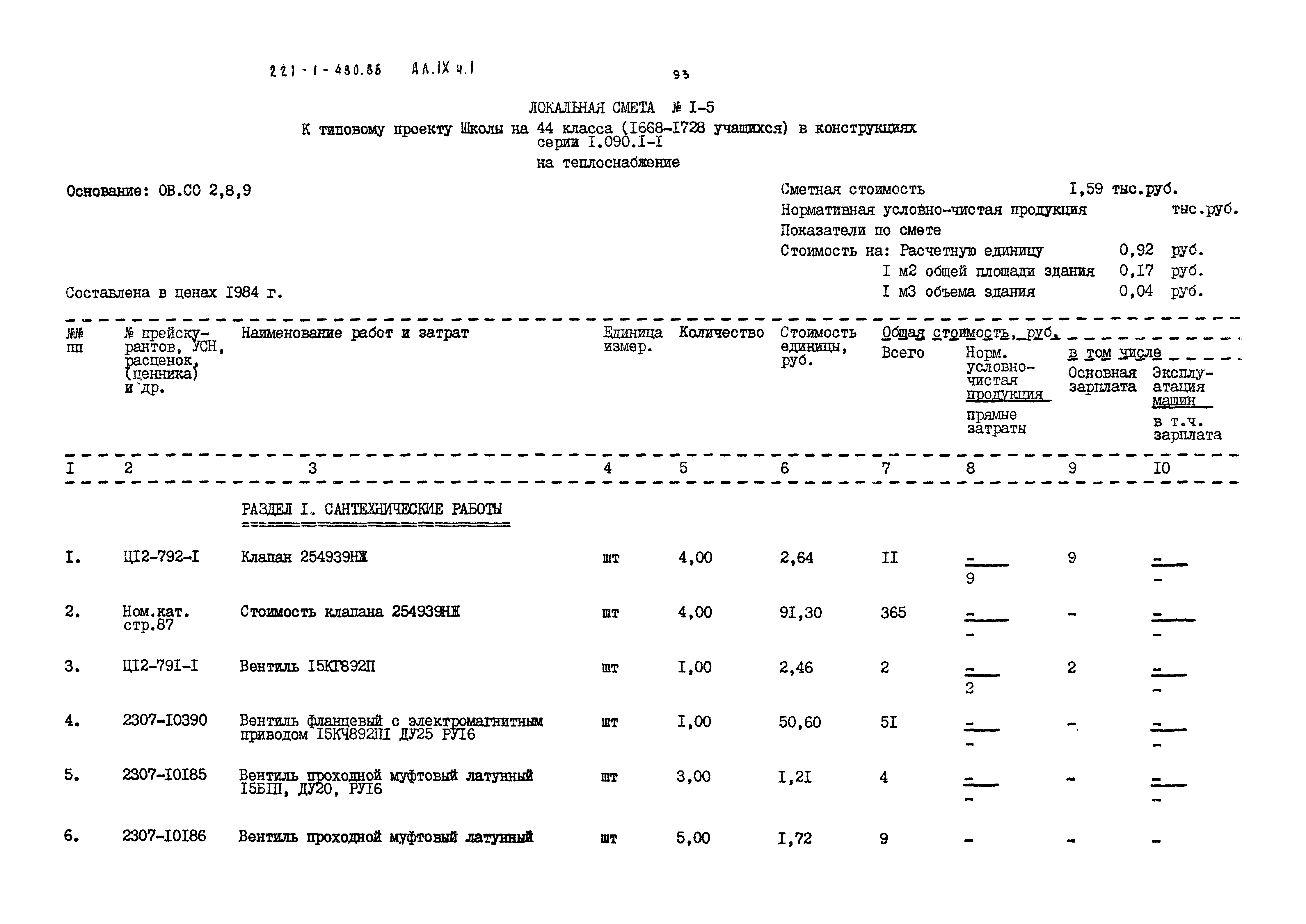 Типовой проект 221-1-480.86