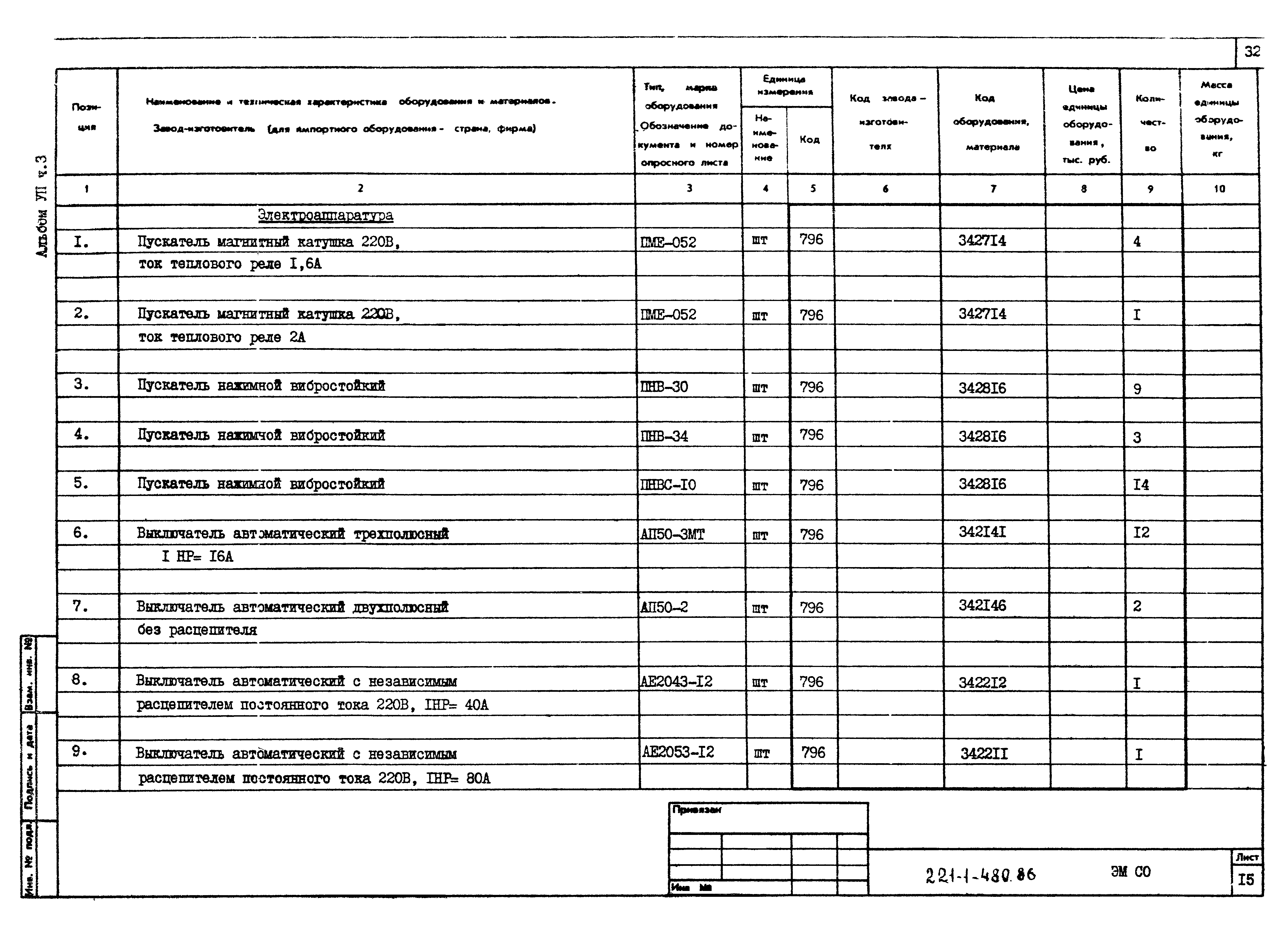 Типовой проект 221-1-480.86