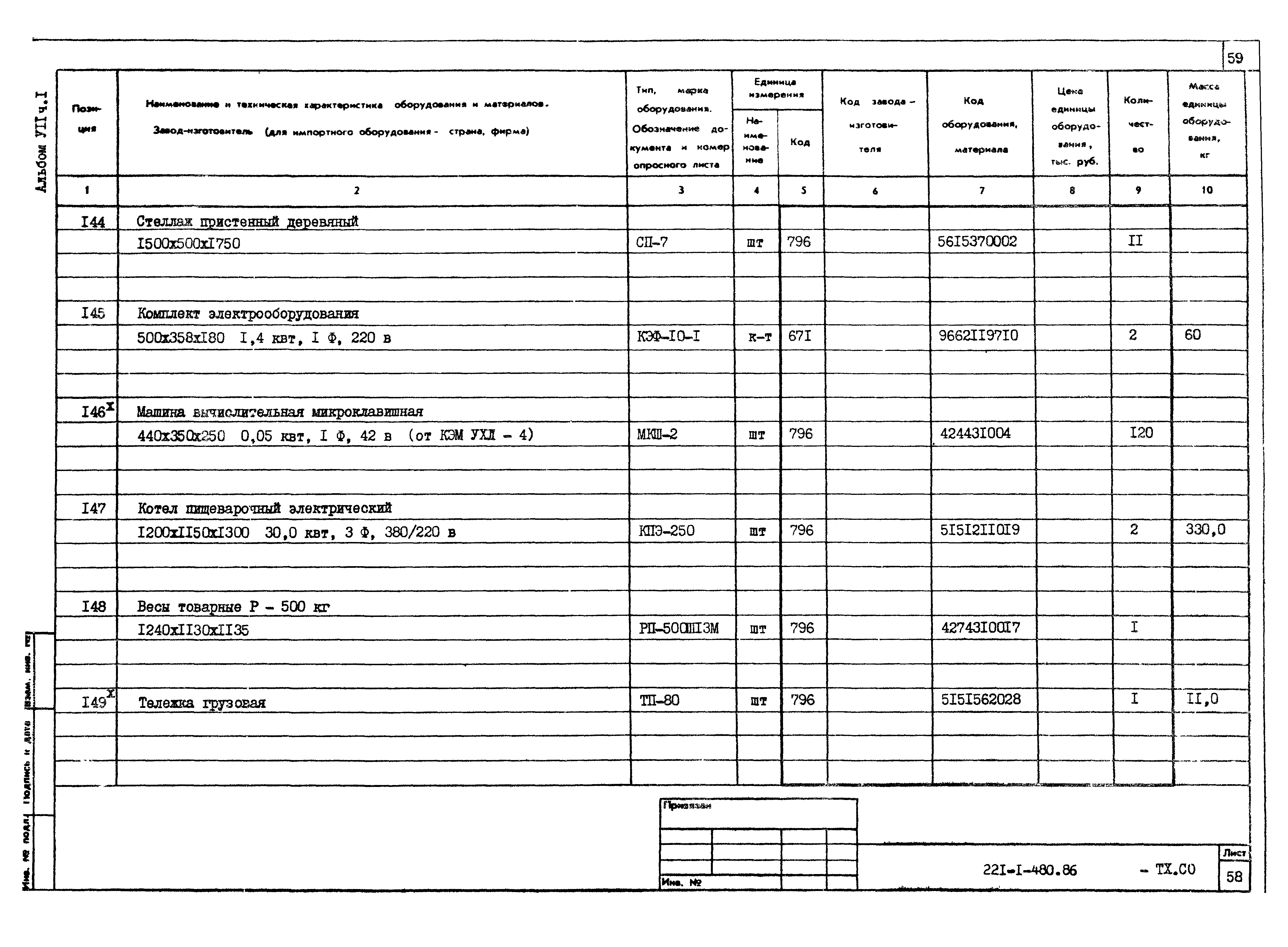 Типовой проект 221-1-480.86