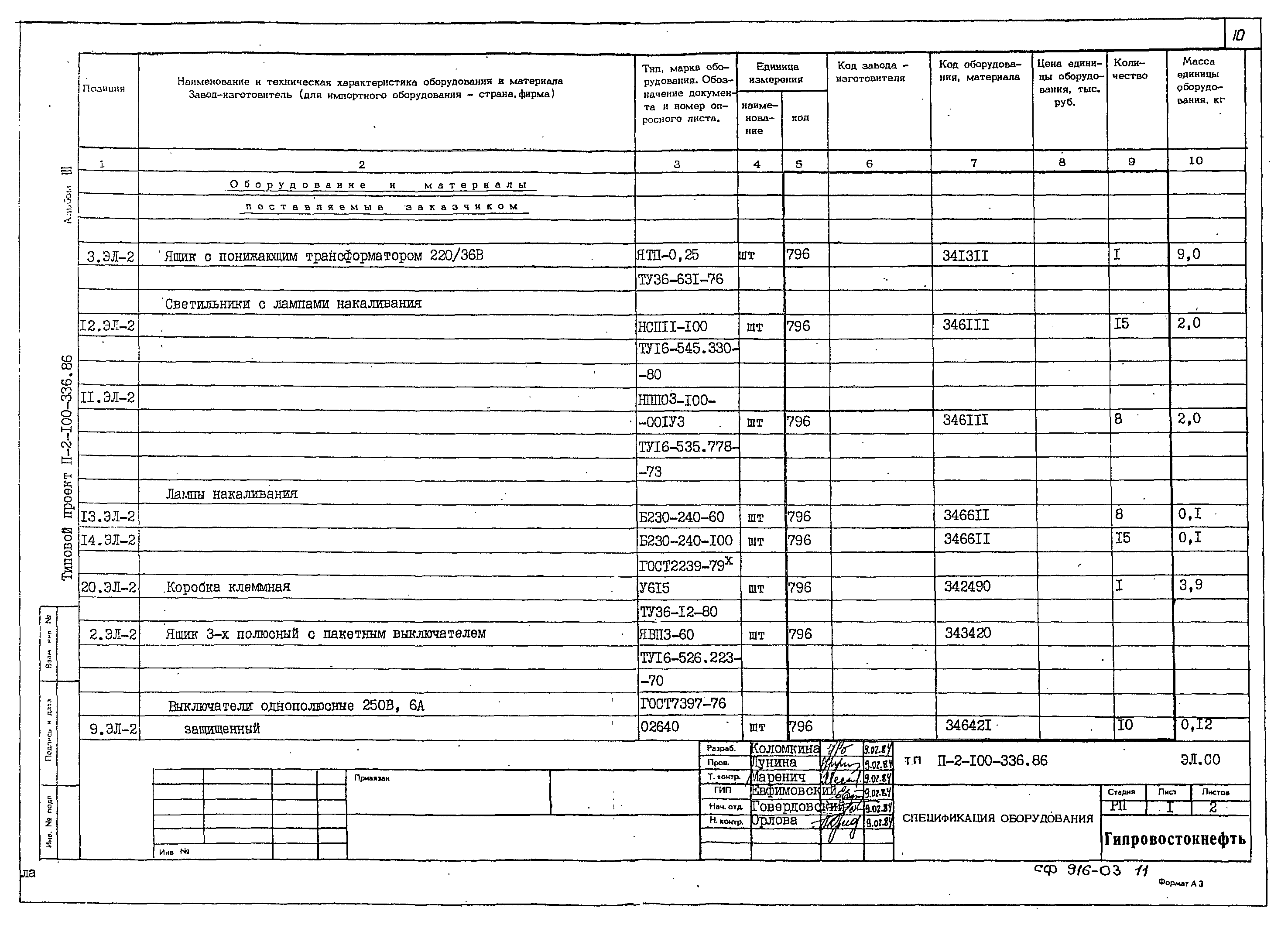 Типовой проект П-2-100-336.86