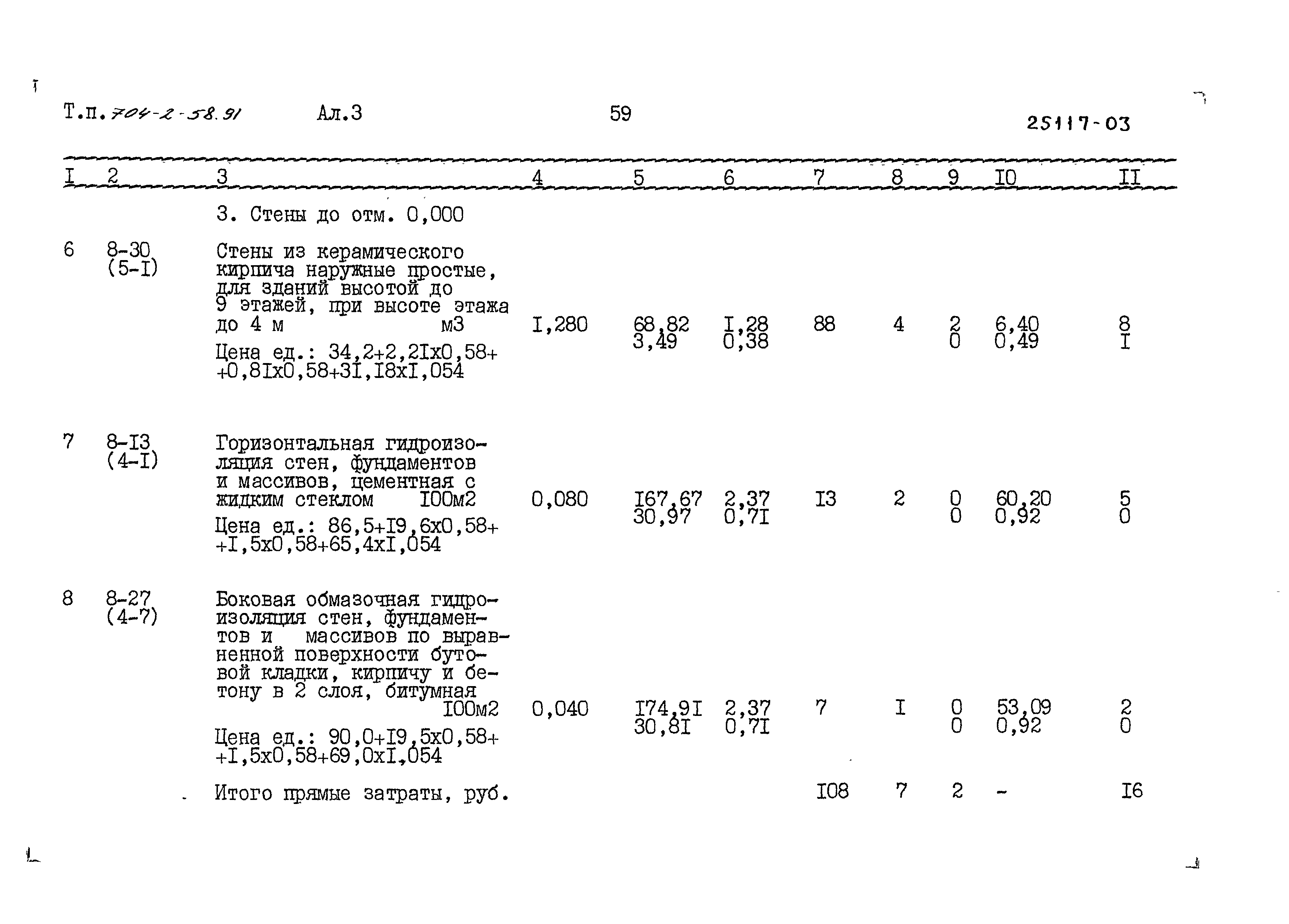 Типовой проект 704-2-58.91