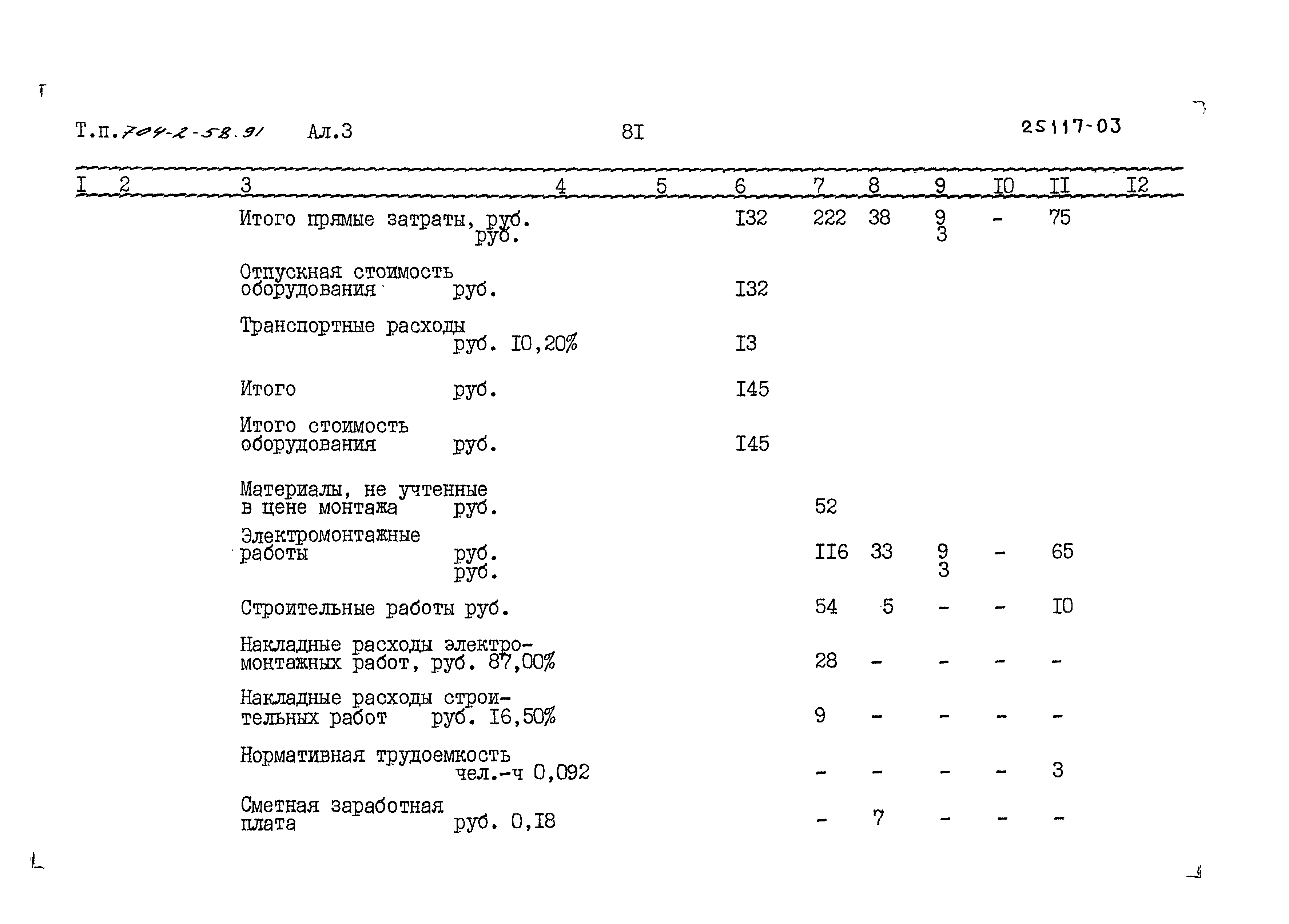 Типовой проект 704-2-58.91