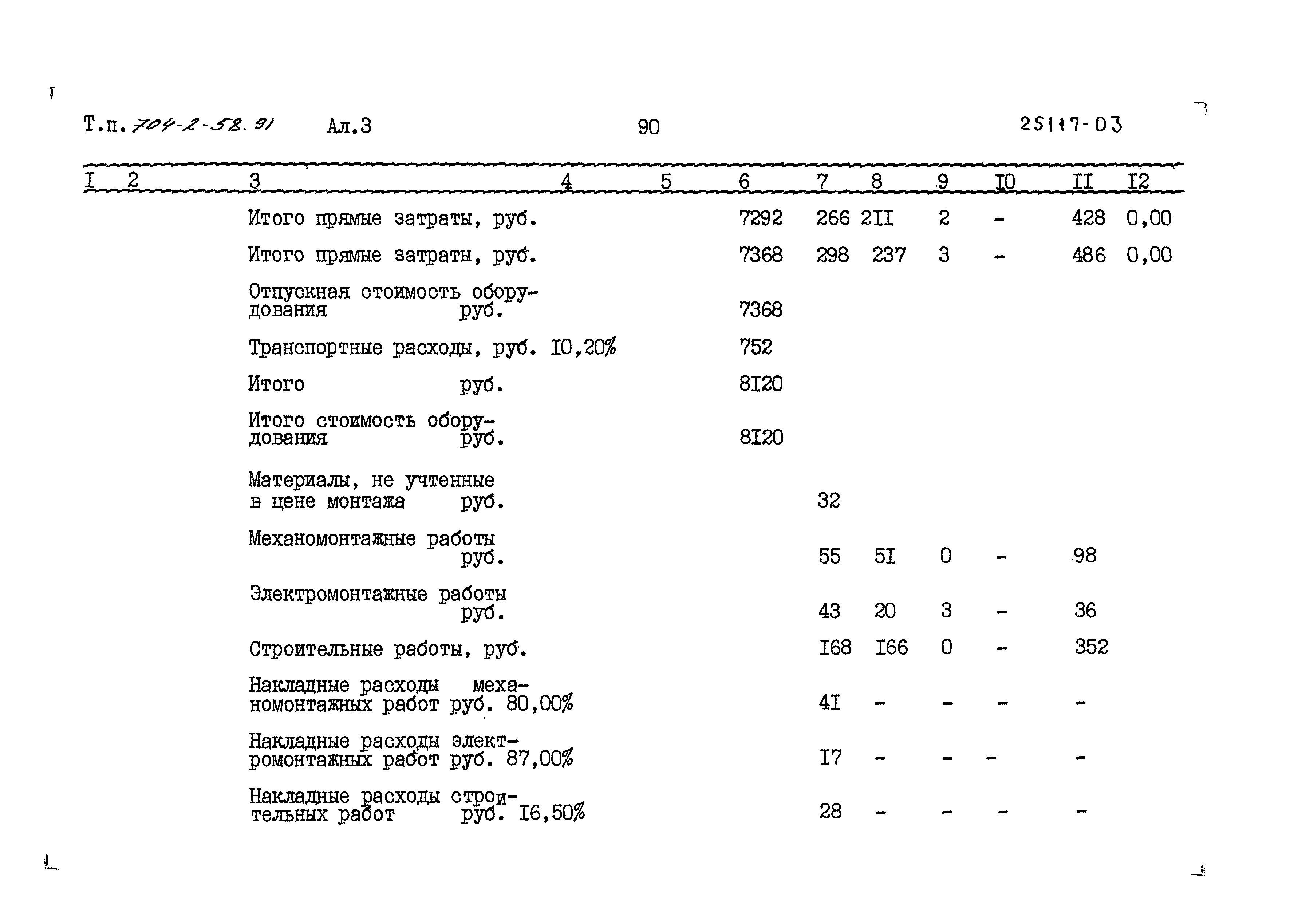 Типовой проект 704-2-58.91