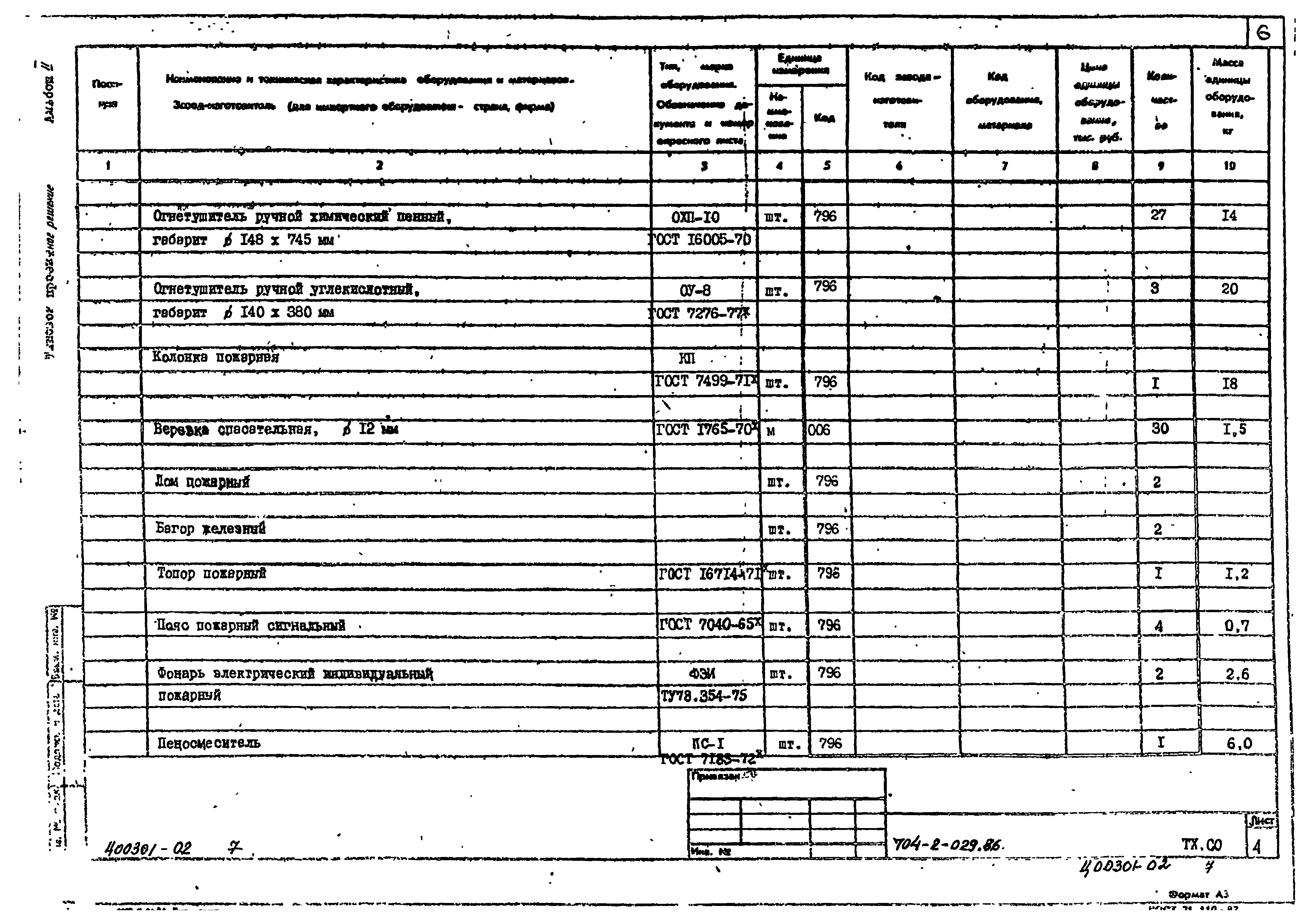 Типовые проектные решения 704-2-029.86