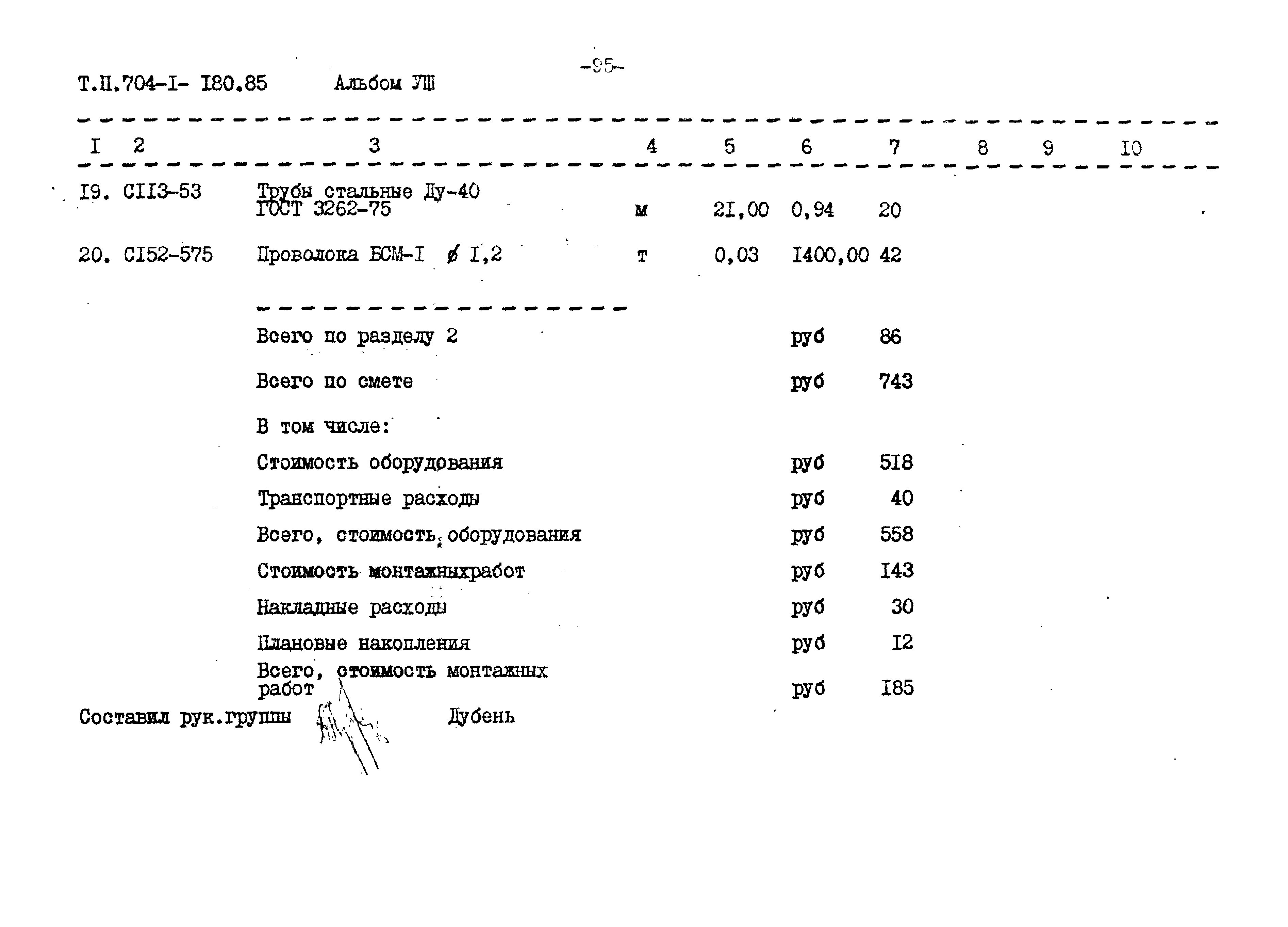 Типовой проект 704-1-180.85