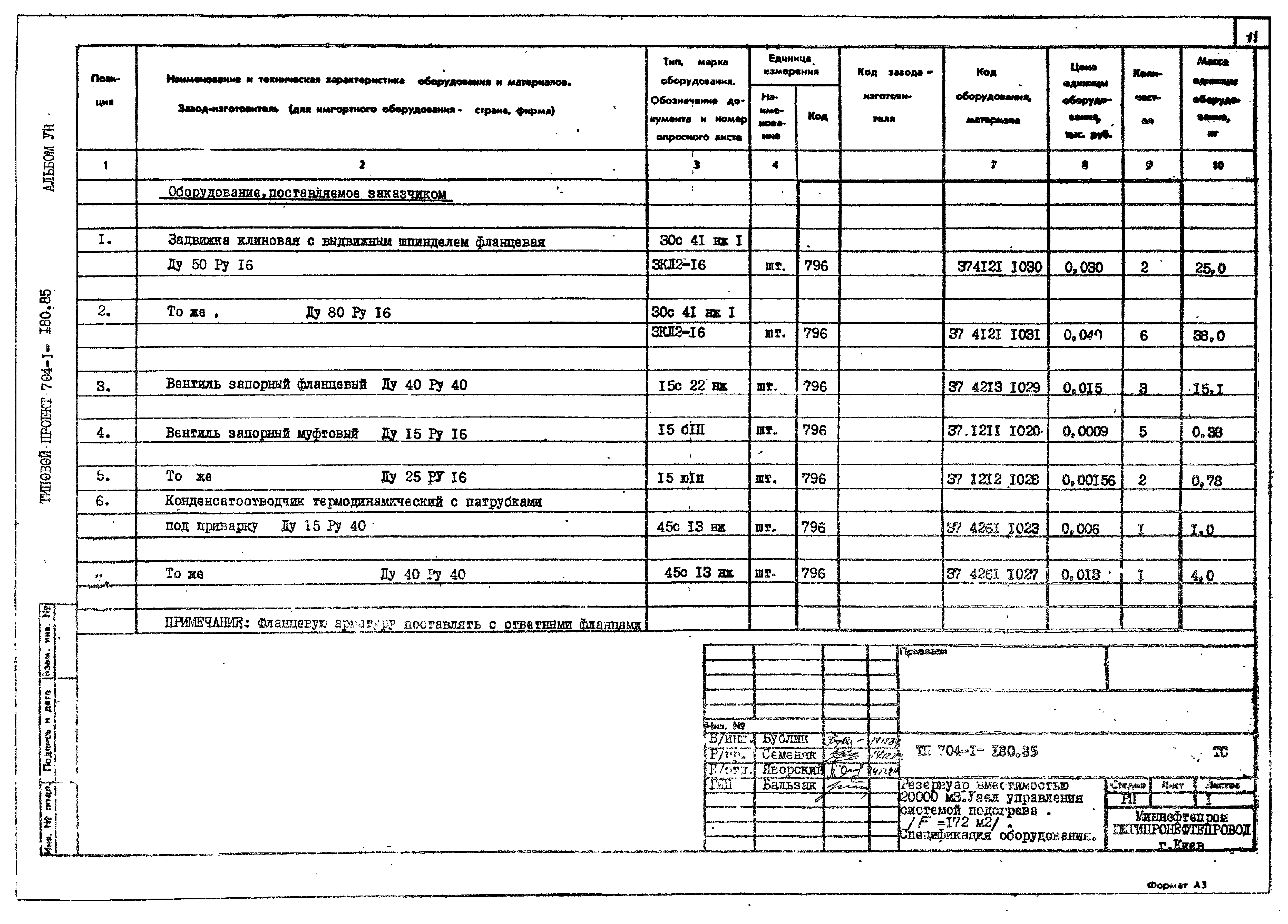 Типовой проект 704-1-180.85