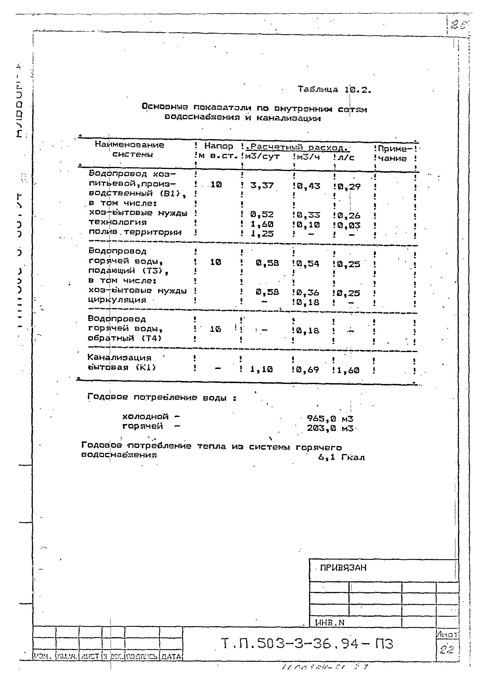 Типовой проект 503-3-36.94