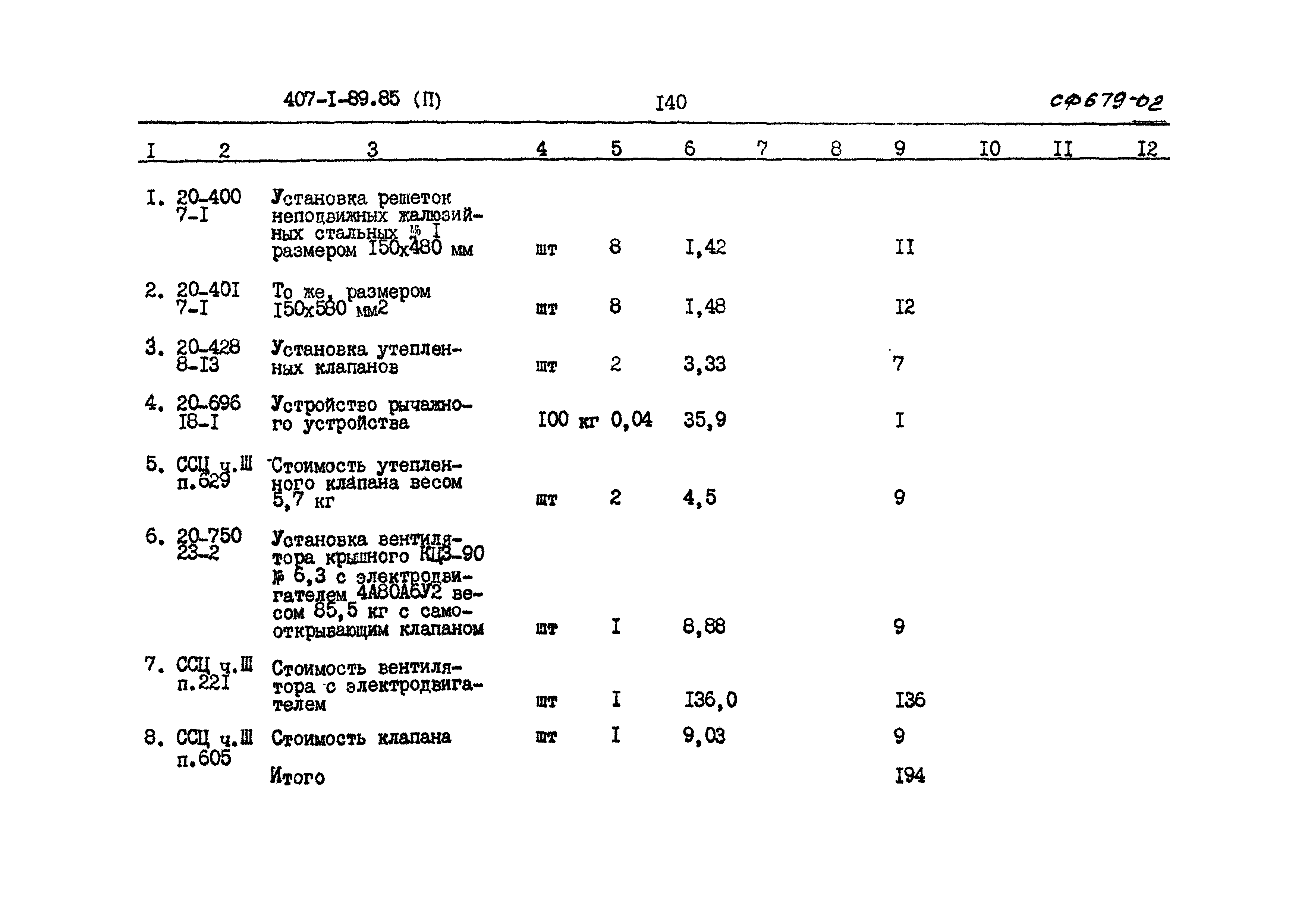 Типовой проект 407-1-89.85