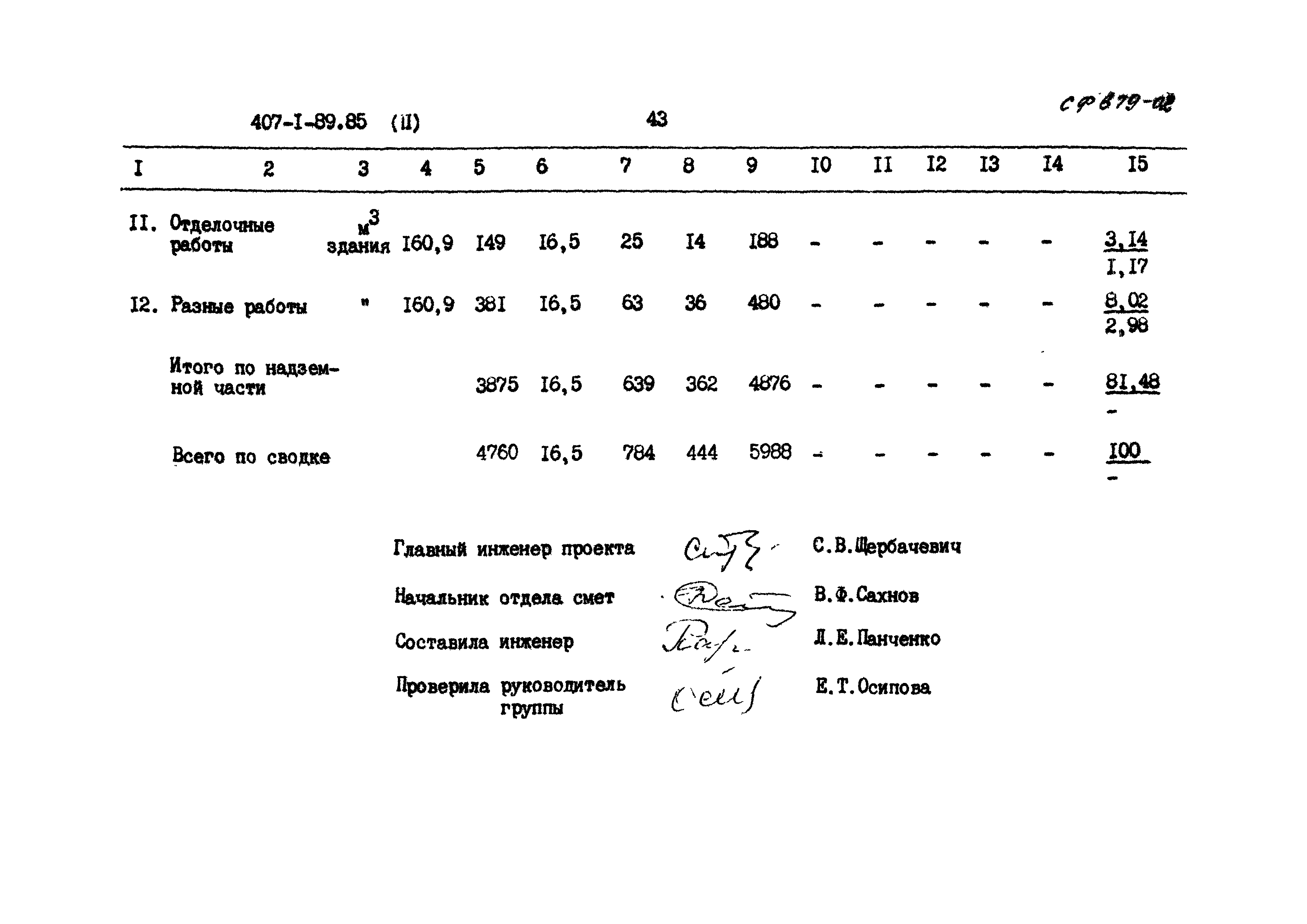 Типовой проект 407-1-89.85