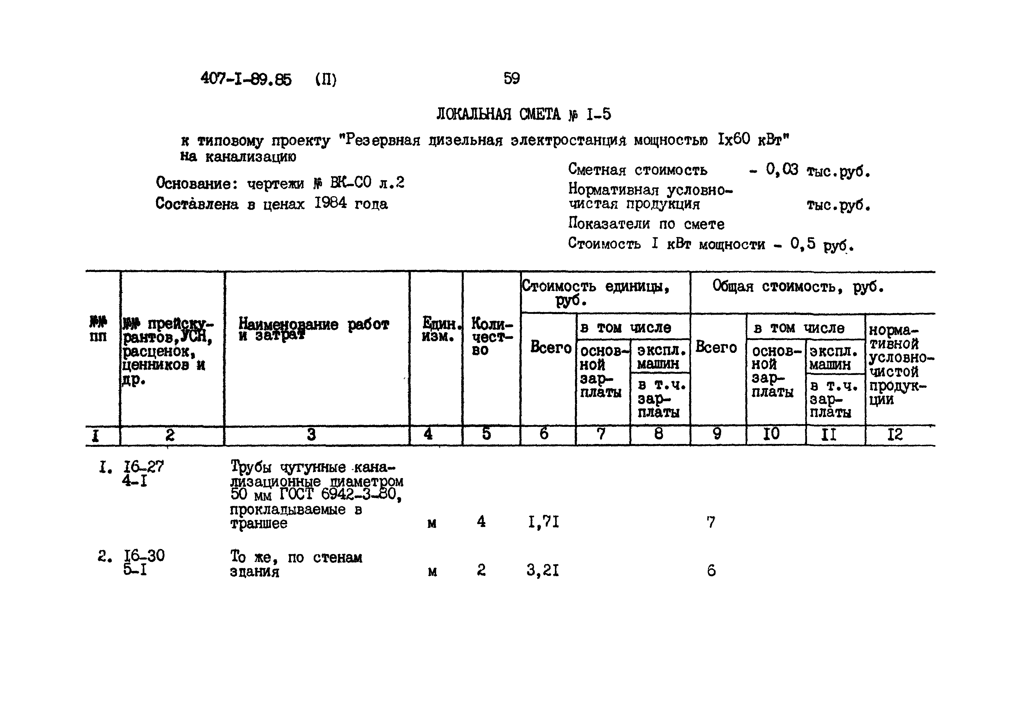 Типовой проект 407-1-89.85